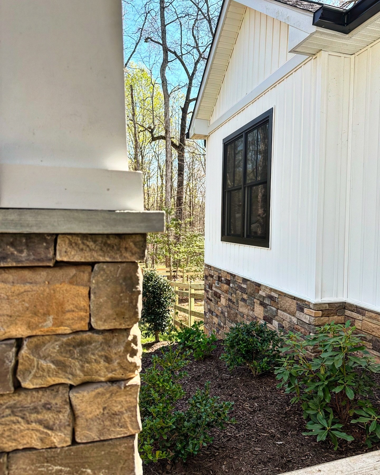 Spring blooms at The Modern Farmhouse.  #customhome #builder #virginia #custombuilder #exteriors #homedesign