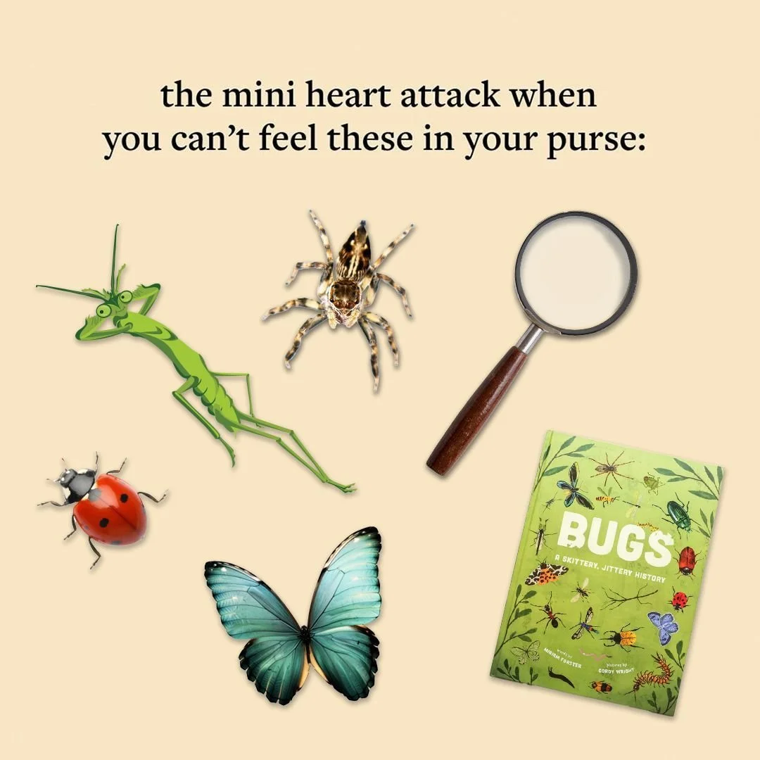 Just kidding, arthropods do not like to live in your purse; please leave us on the grass.

#harrysbigadventure #terminix #lovebugs