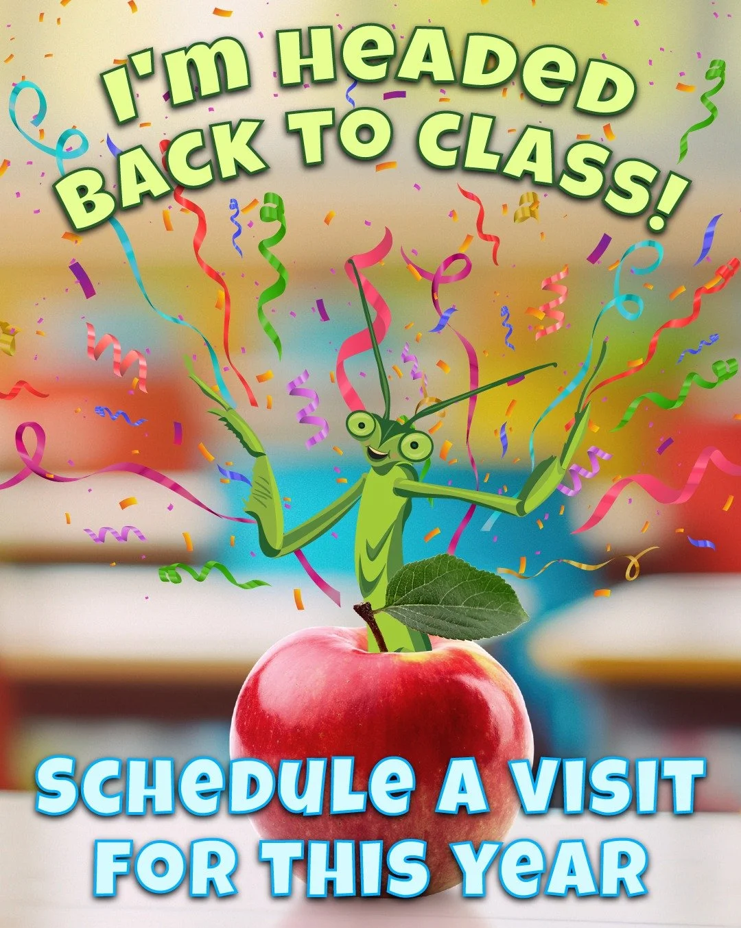 The school year might be nearing its end, but I'm still available for classroom visits through the summer! If your students or children are enchanted by insects, then boy, do I have a presentation for you. 

You can schedule a Terminix expert for a v