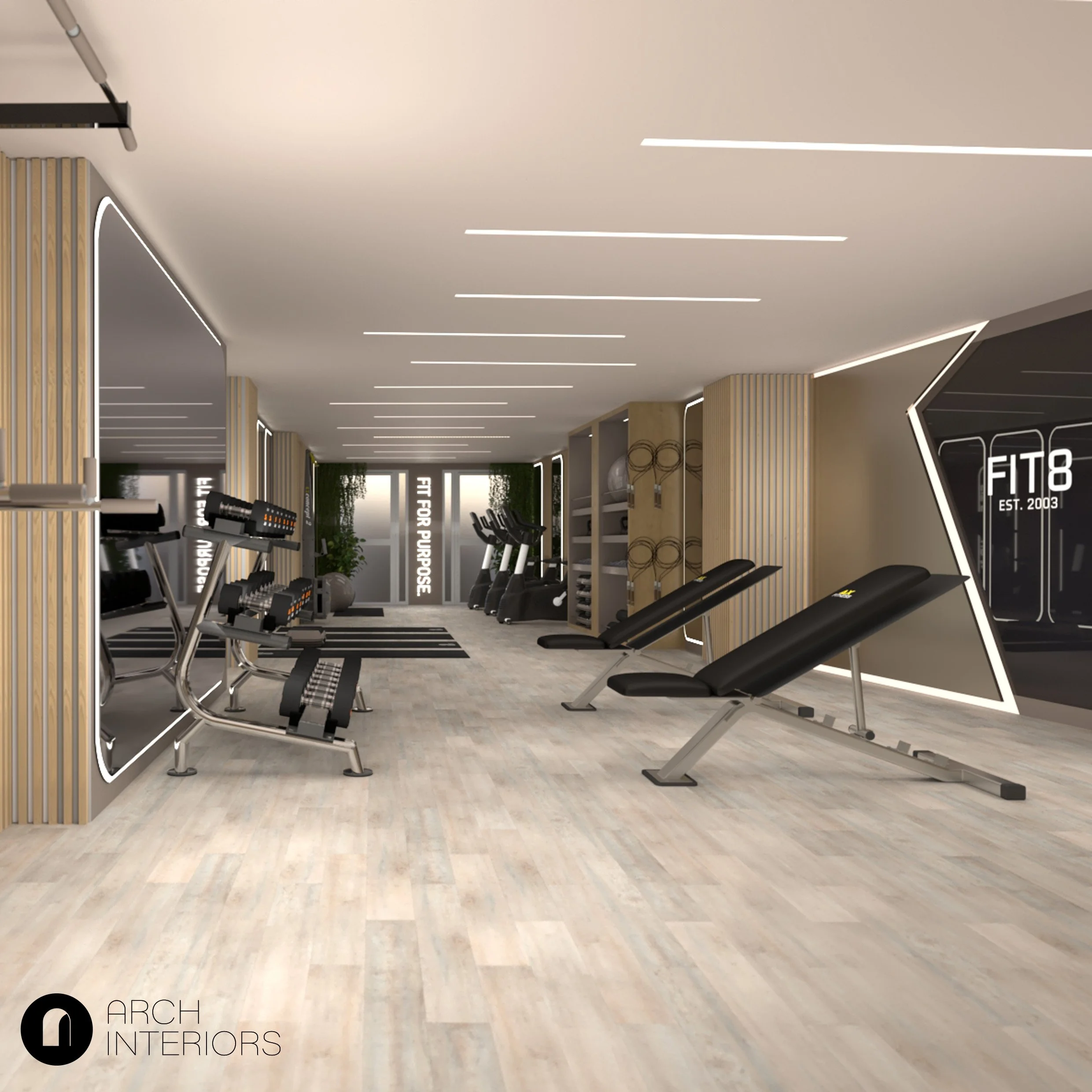 Gym design layout view