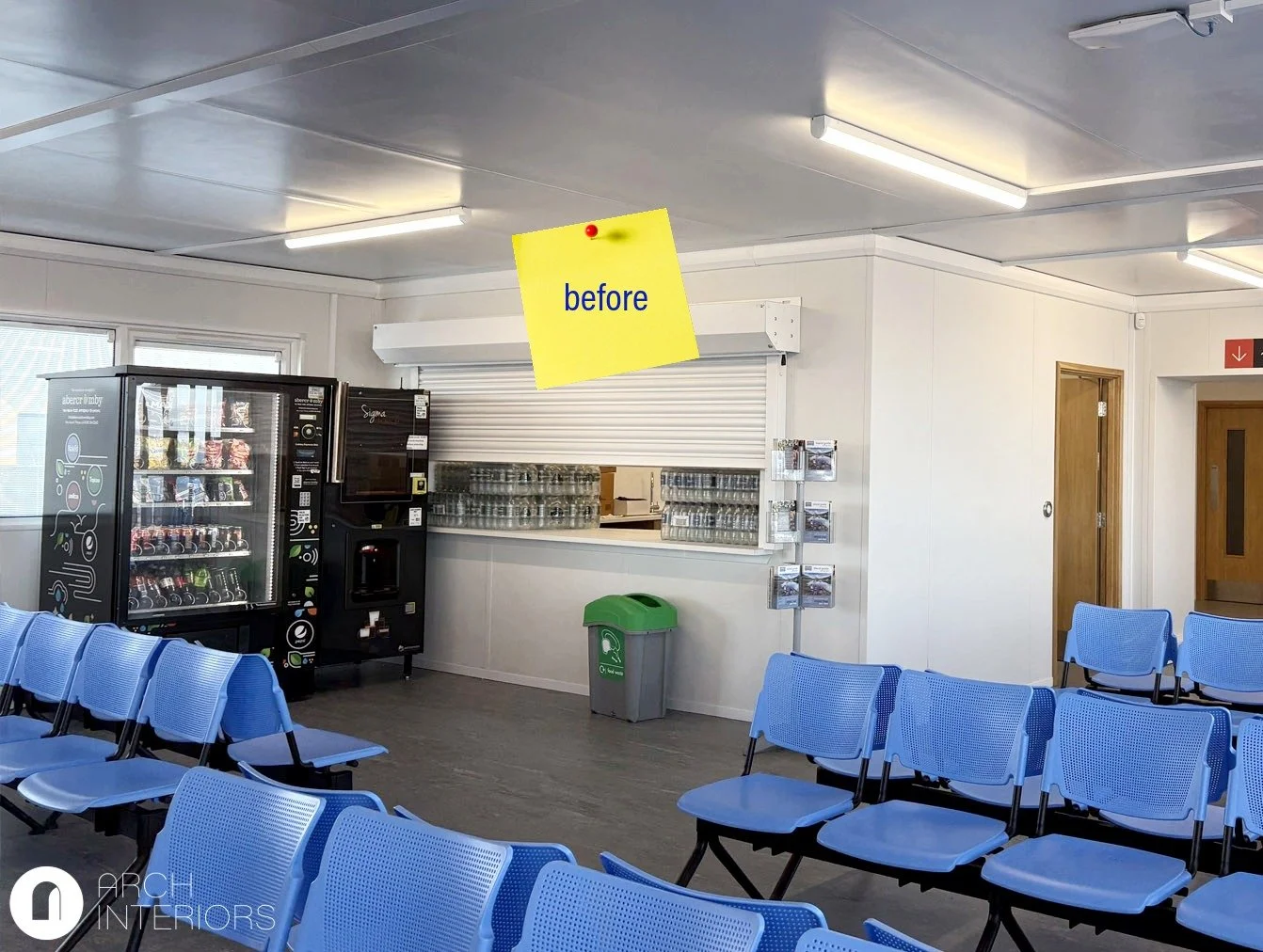 We love a good transformation story&hellip; 

This was once a plain, functional space &mdash; now it&rsquo;s a stylish refreshment area ready to welcome CalMac passengers before their journey.
Our design brings in warmth, texture, and comfort, provin