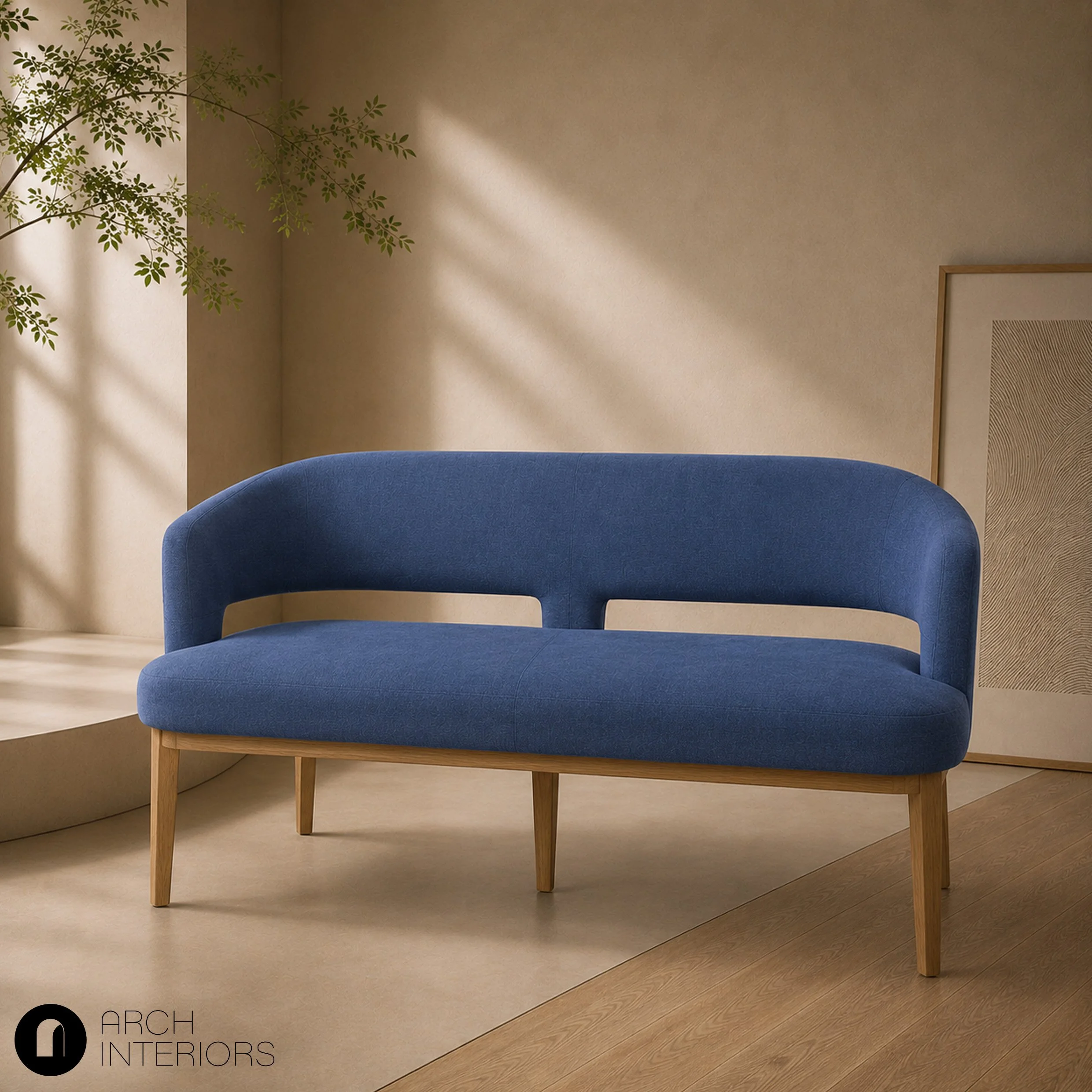 Contract blue sofa