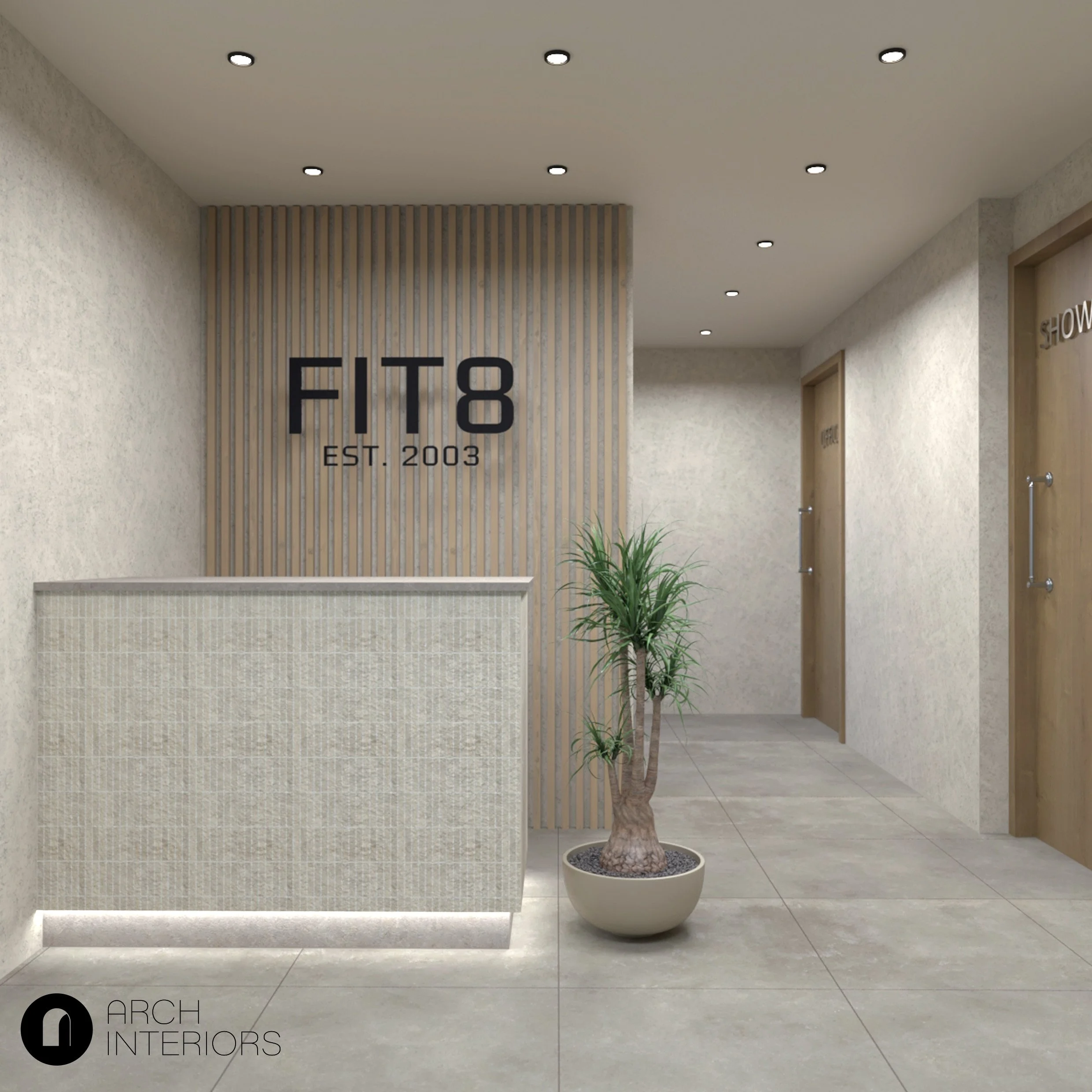 Reception Counter at the gym