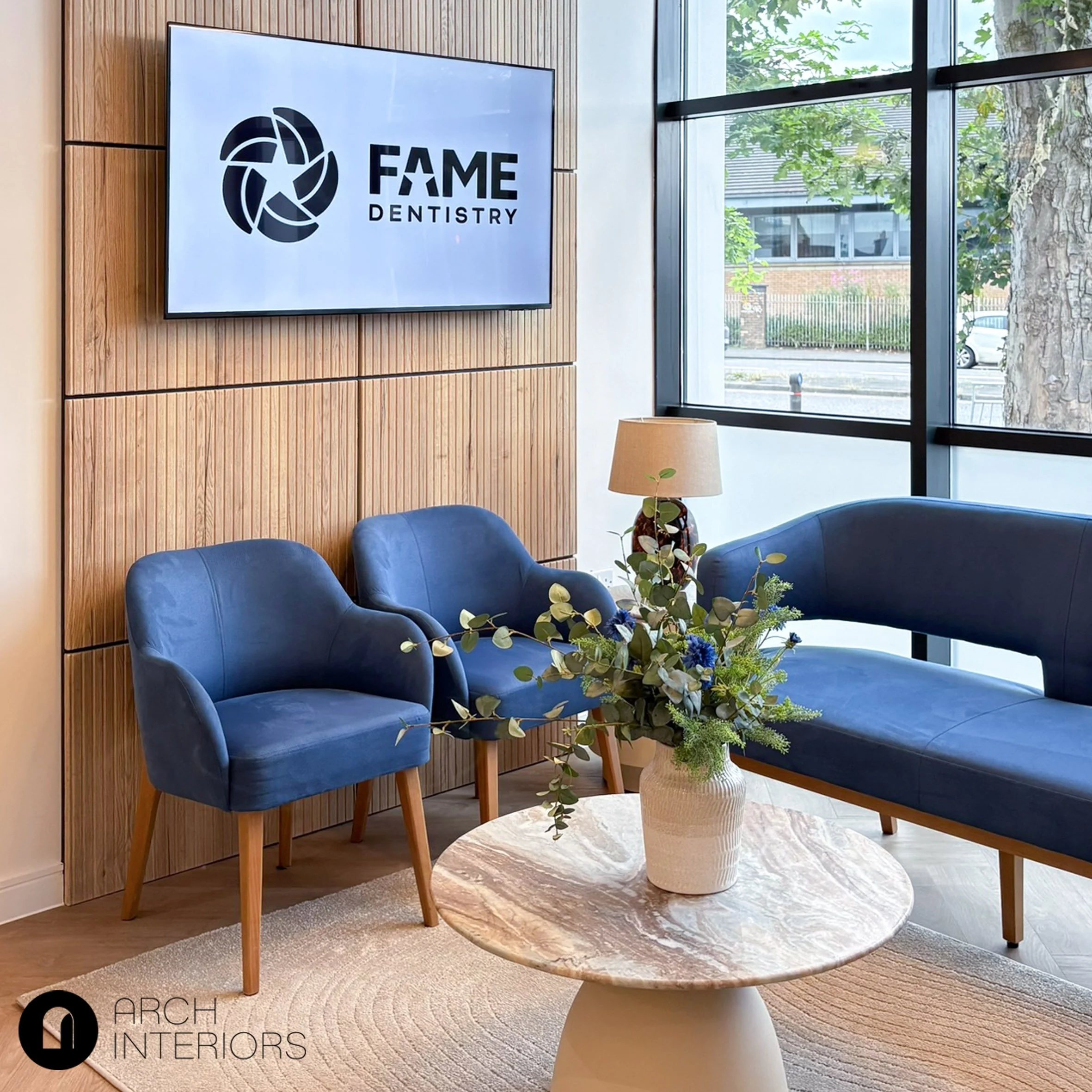 waiting area at dental clinic