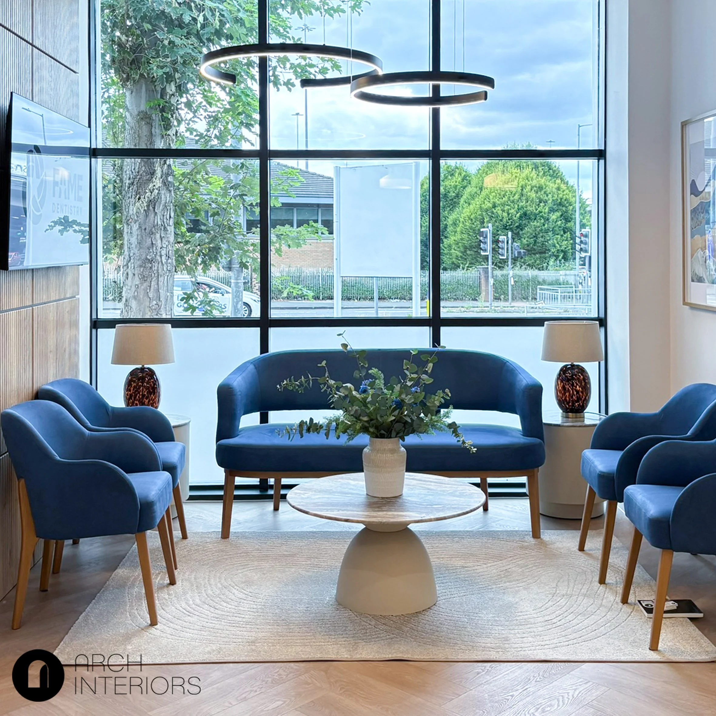 welcoming waiting area at Fame dentistry