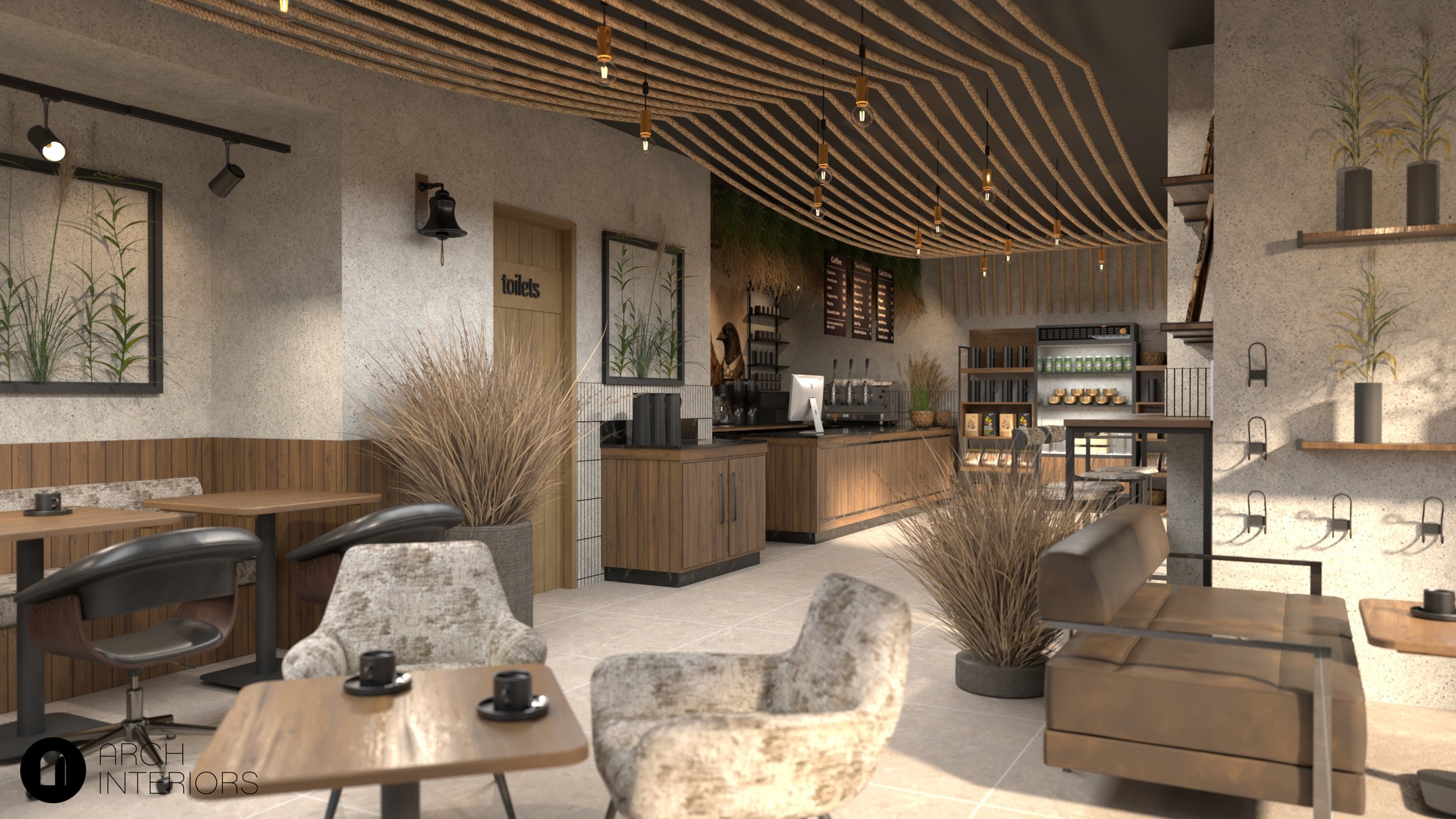  Sip & Stream by the Clyde – Café Interior Design, Glasgow  Sip & Stream by the Clyde is a contemporary café concept designed for Glasgow Harbour — a place shaped by water, industry, and movement. 

