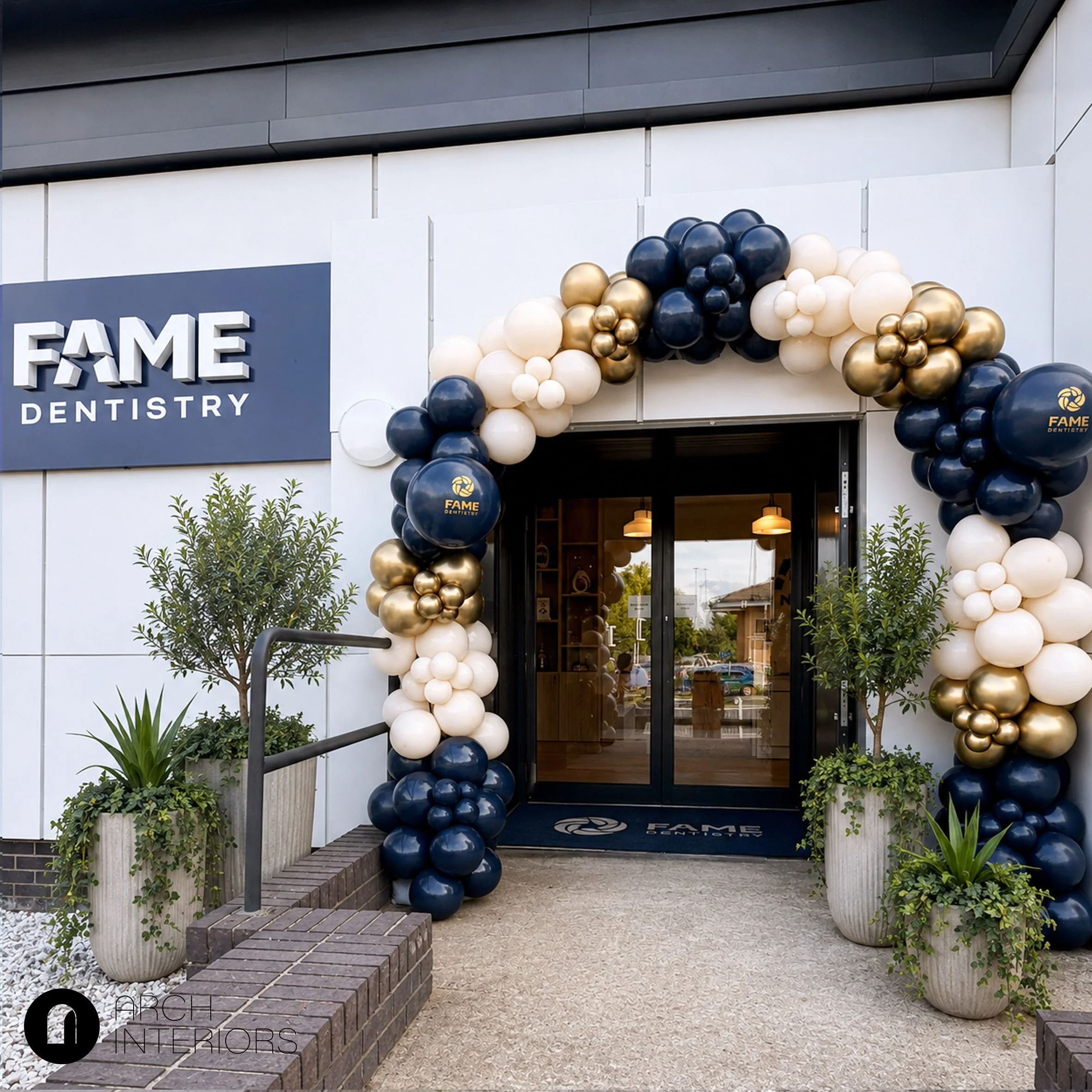 main entrance at fame dentistry