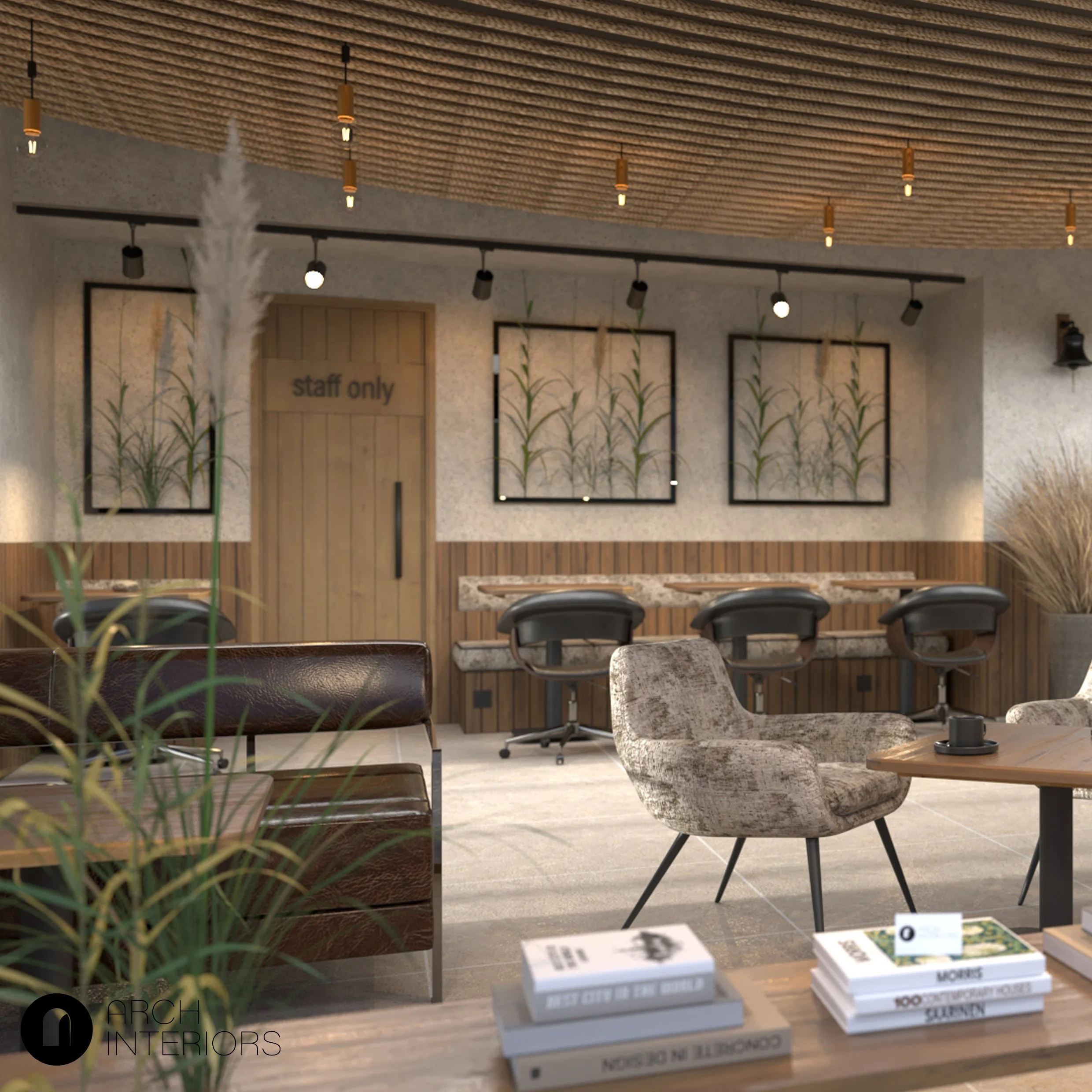 Natural dry grass inspired interior design