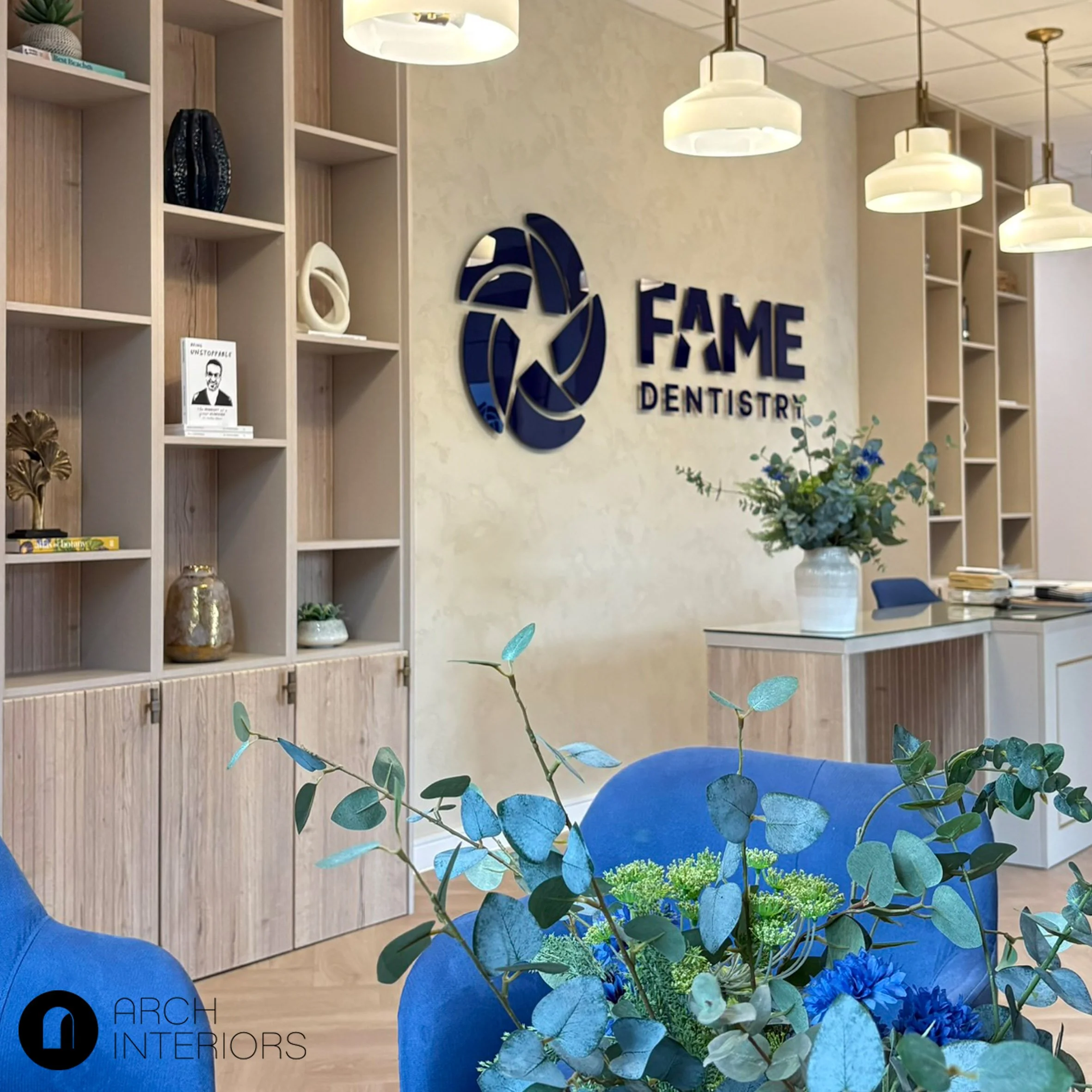 main logo at reception area