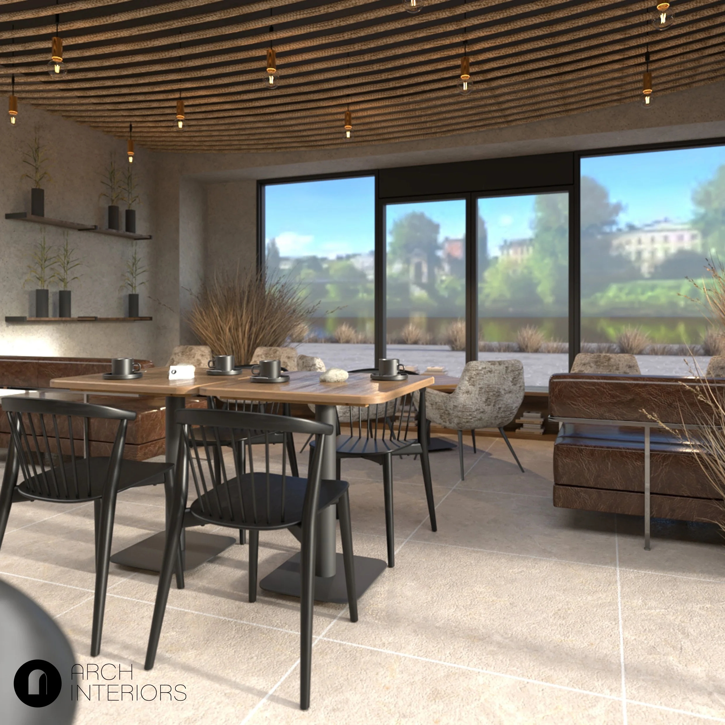 Room with a river view