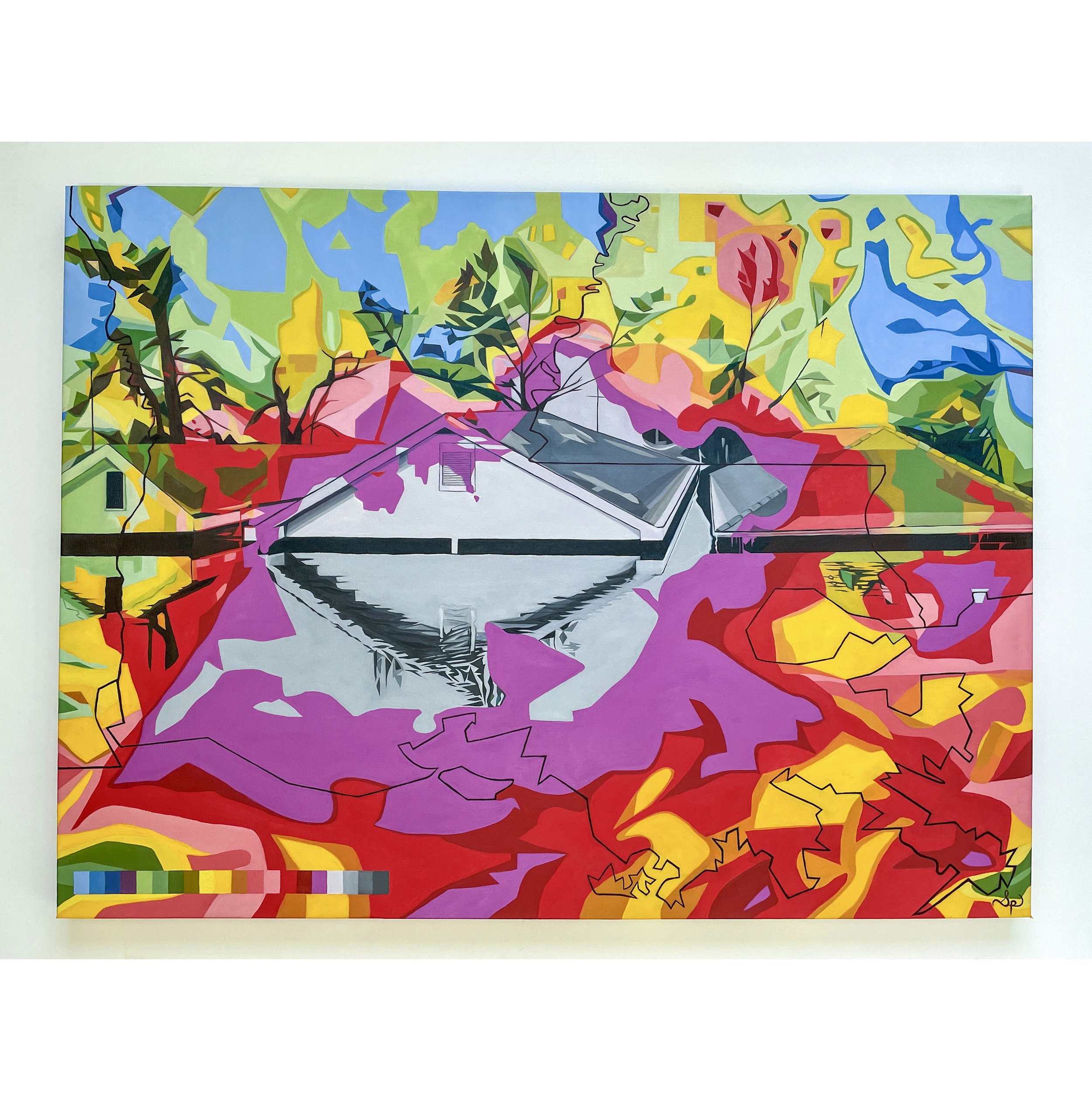 Surrounded 30x40" Original Oil Painting