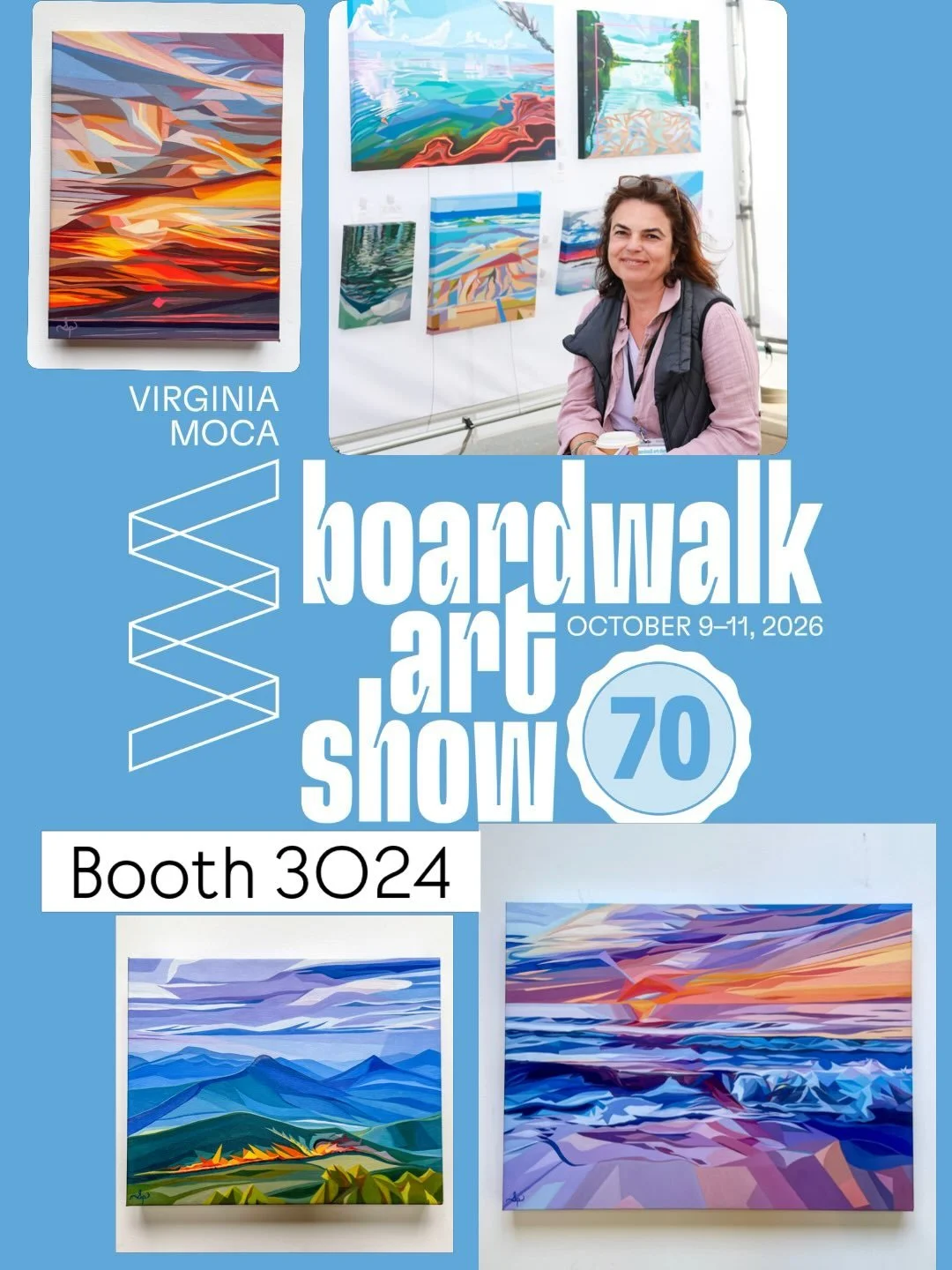 Ready for an epic weekend on the Virginia Beach Boardwalk? 🌊 these paintings will be at my booth 3024 at the 70th Annual Virginia MOCA Boardwalk Art Show.  Make sure to stop by and say hello!👋 
BOOTH 3️⃣0️⃣2️⃣4️⃣

10/9 Friday 10AM&ndash;6PM
10/10 S