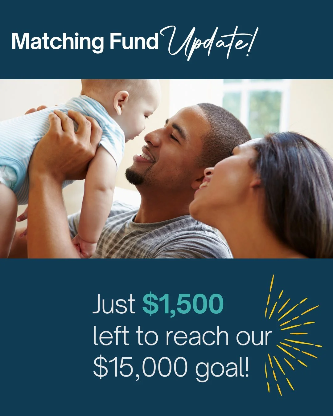 We're so close! 🎉 A big THANK YOU to the many generous donors that have helped us raise $13,500 of our $15,000 Year-End Matching Fund goal&mdash;that's only $1,500 left to go! There's still time to make your gift go twice as far&mdash;donate by Dece