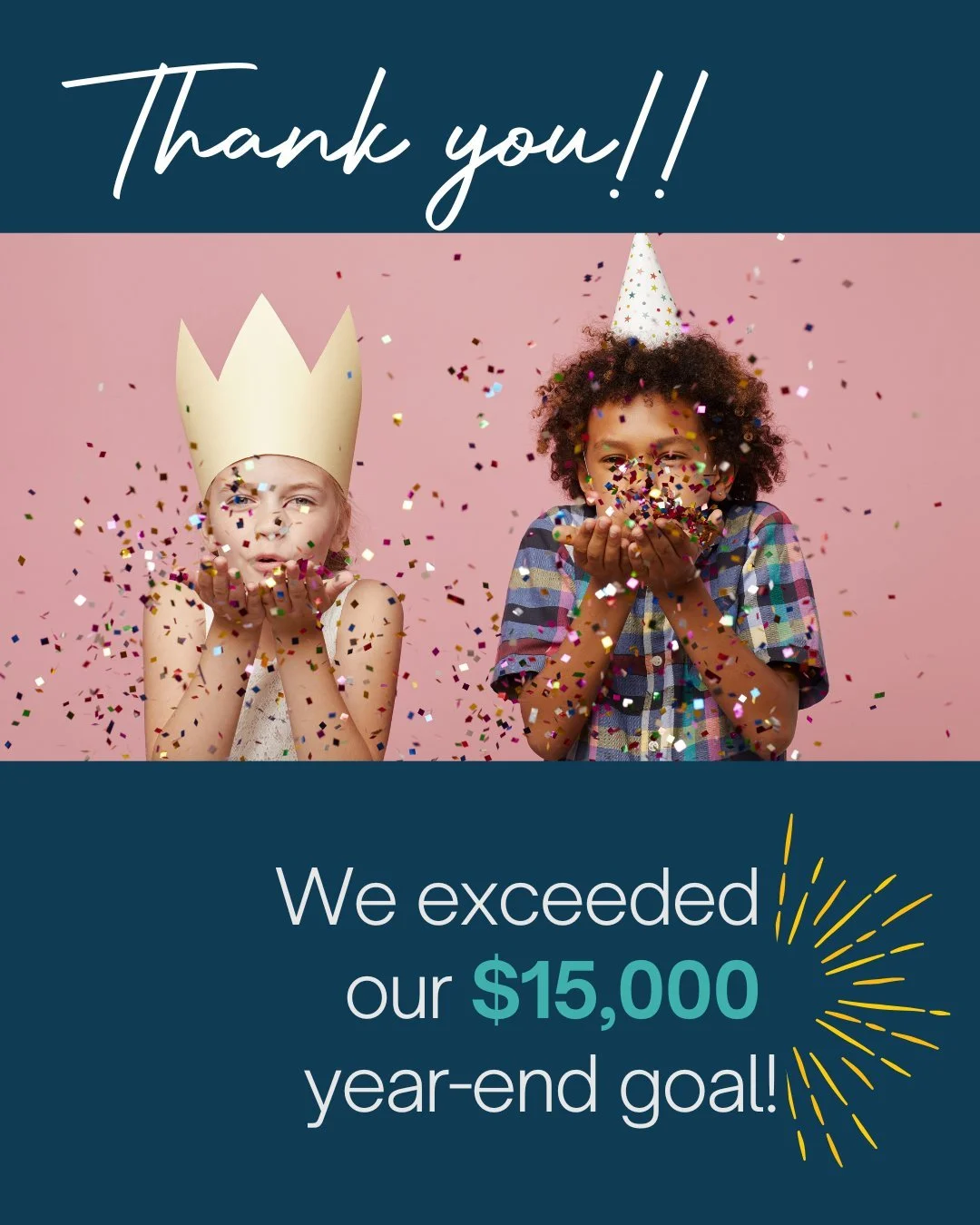 We are so grateful to share that we officially met &mdash; and exceeded &mdash; our $15,000 Matching Fund goal! 

A big THANK YOU to the generous donors who established this fund and all who gave, prayed, and shared to help meet our goal. Your genero