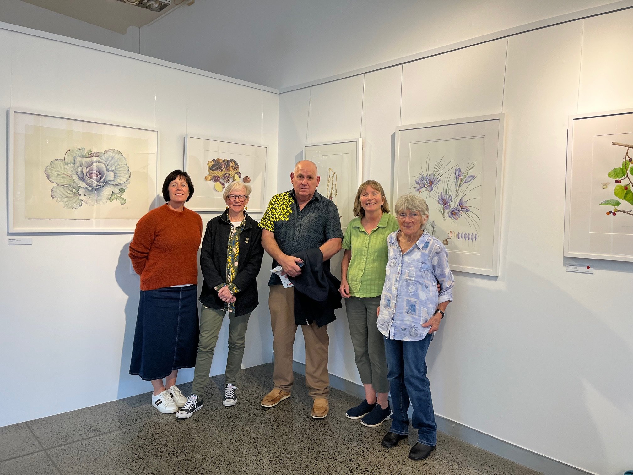 Steering committee with Dr Nick Roskruge - L-R Megan Lockwood, Sandra Morris, Dr Nick Roskruge, Lesley Alexander and Liz Powell