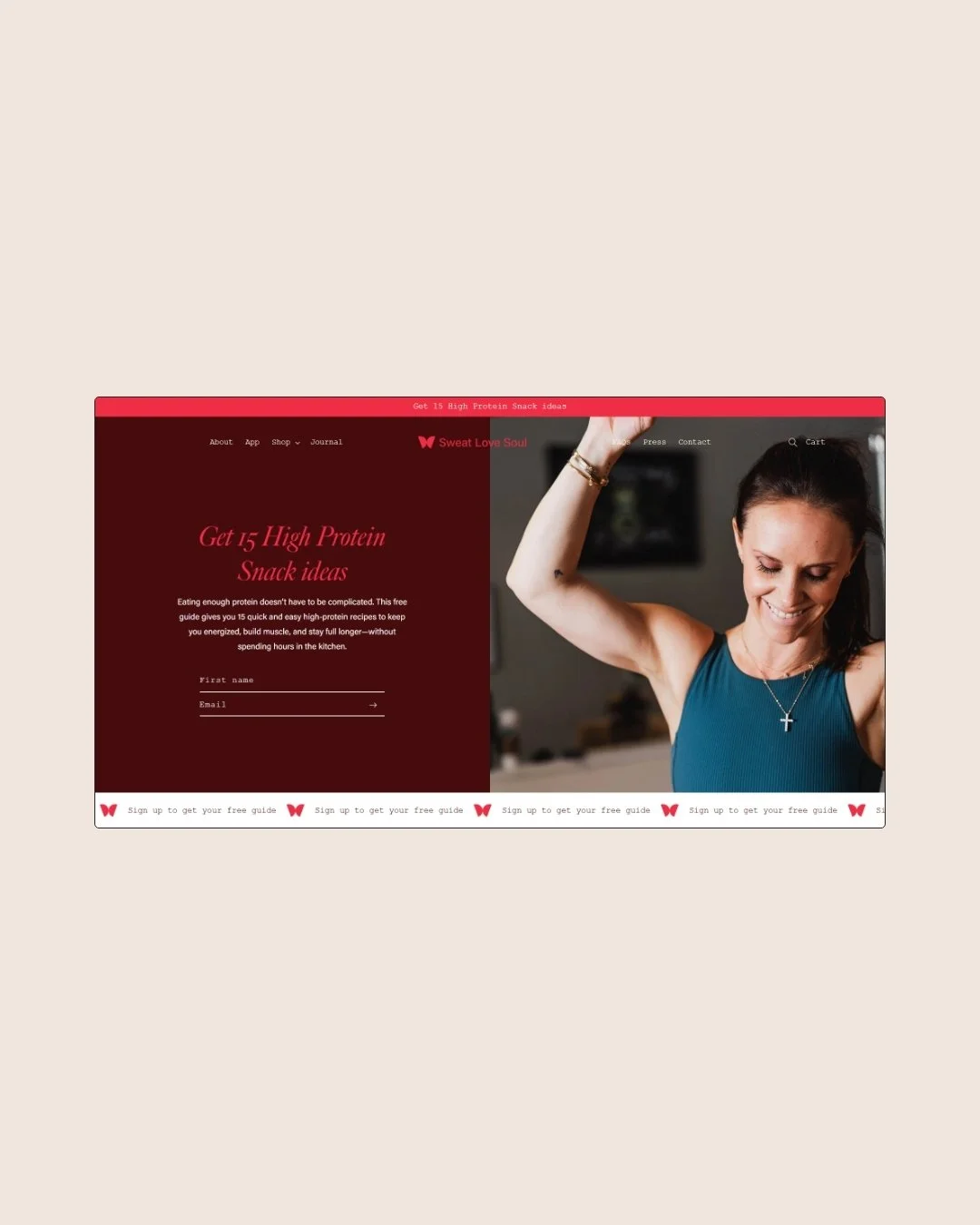 Did you know that Shopify has its own in-built email marketing tool? It's the perfect tool for business owners that want to manage their website and their email list in one place.
Ahead of the exciting upcoming app launch by sweatlovesoul, Kelly rea