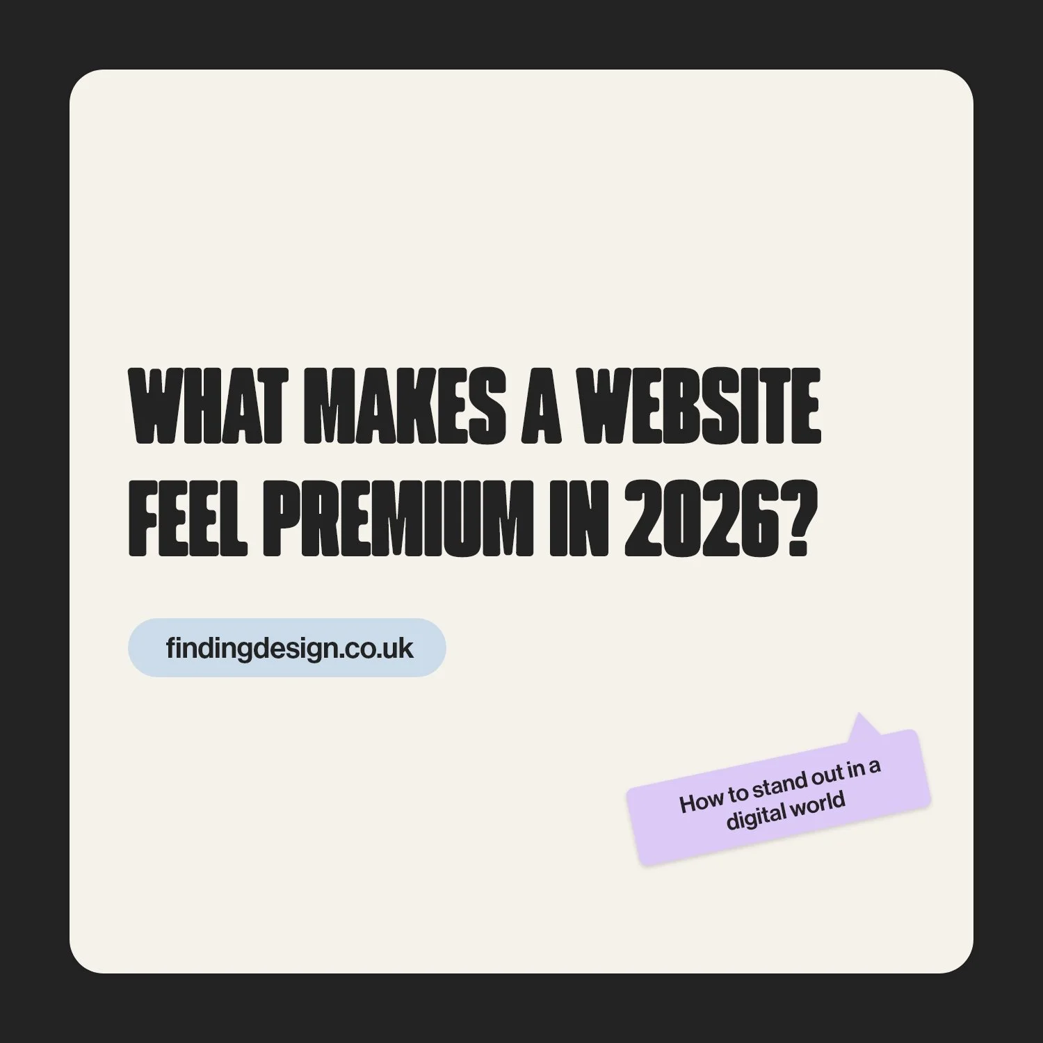 What makes a website feel premium in 2026?