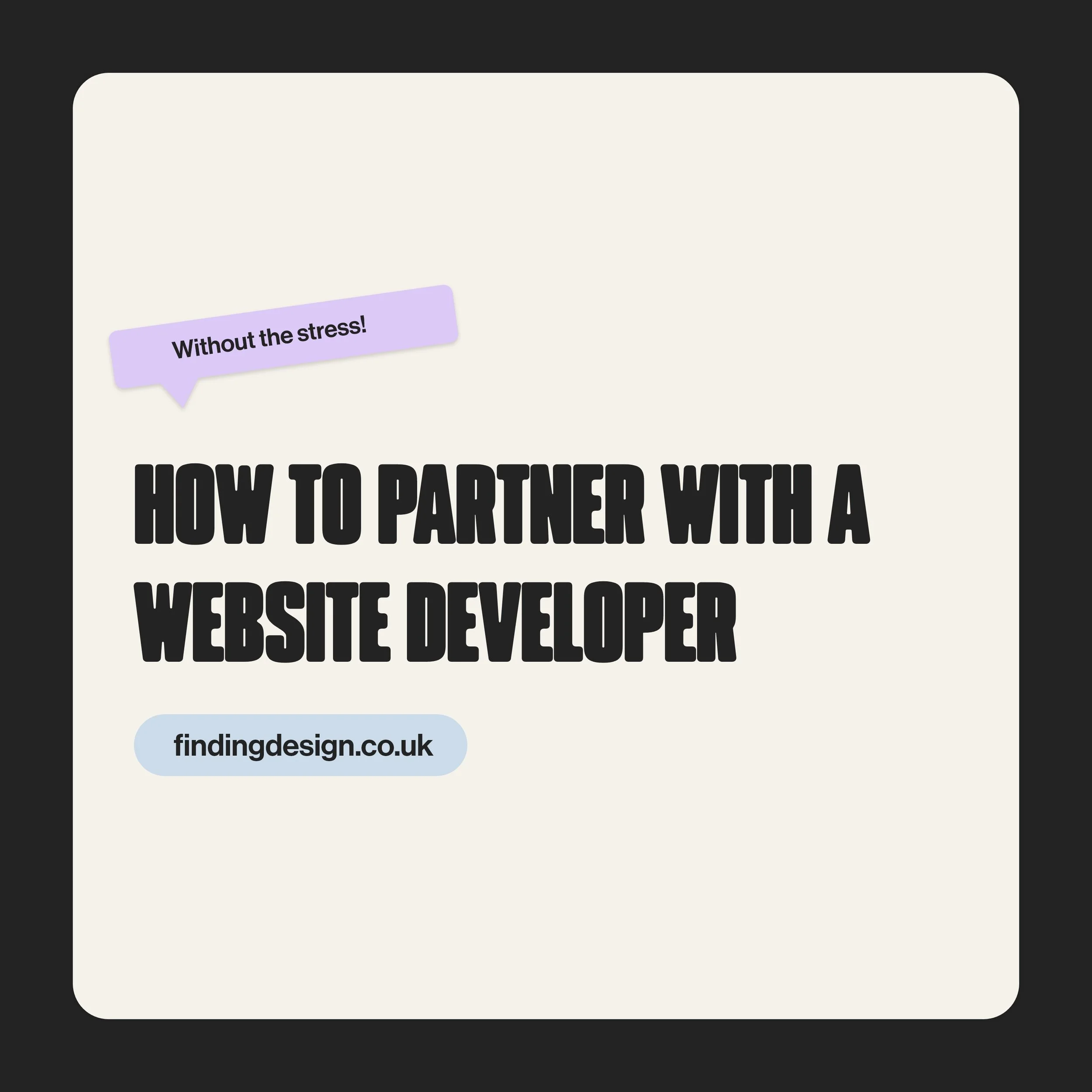 How to partner with a website developer