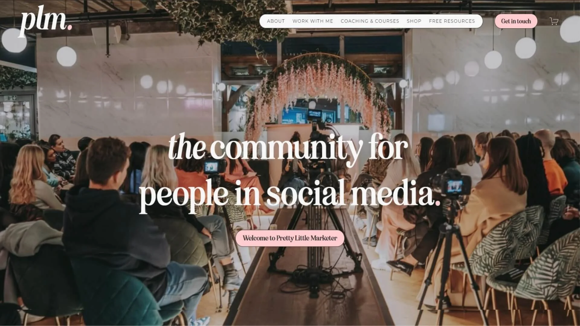 Pretty Little Marketer Squarespace homepage.jpg
