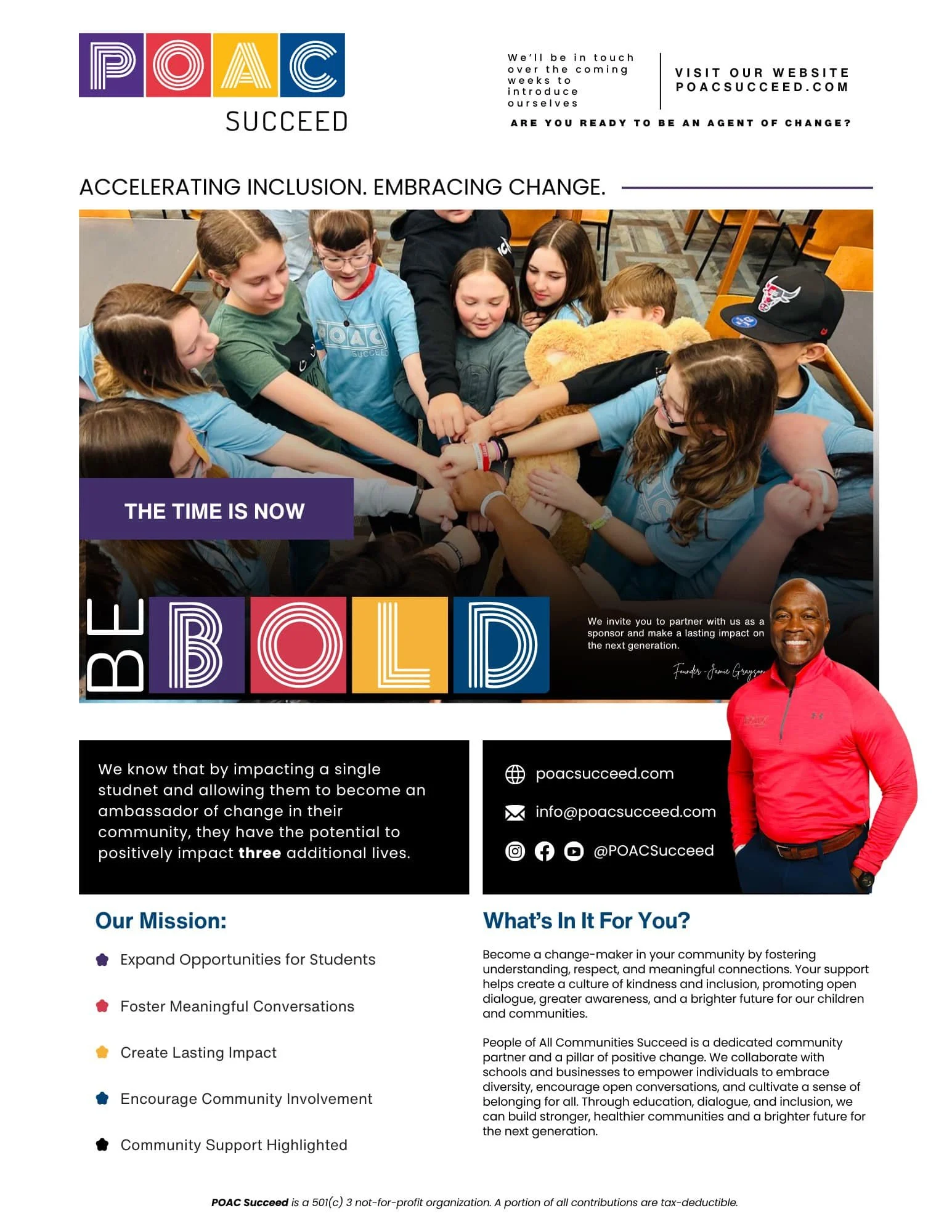 Be Bold. Show Up. Change a Life.