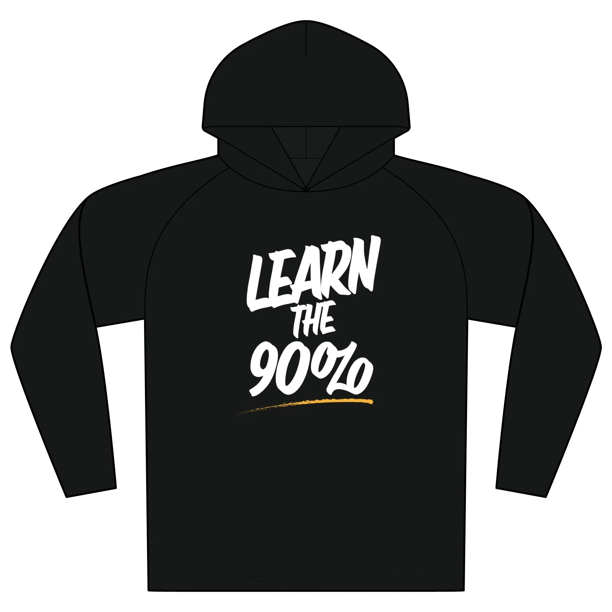 Learn the 90% Hooded Long Sleeve Tee