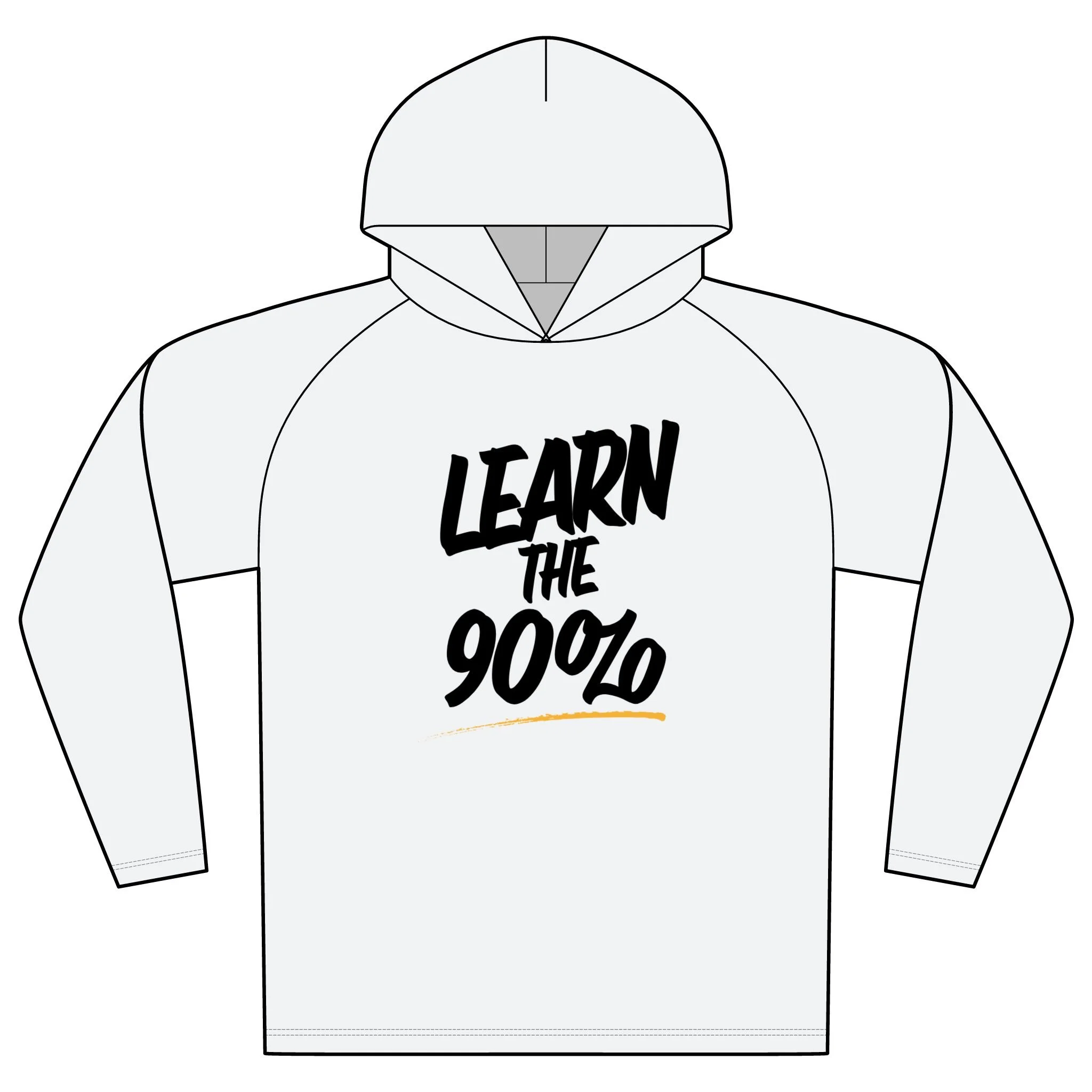 Learn the 90% Hooded Long Sleeve Tee