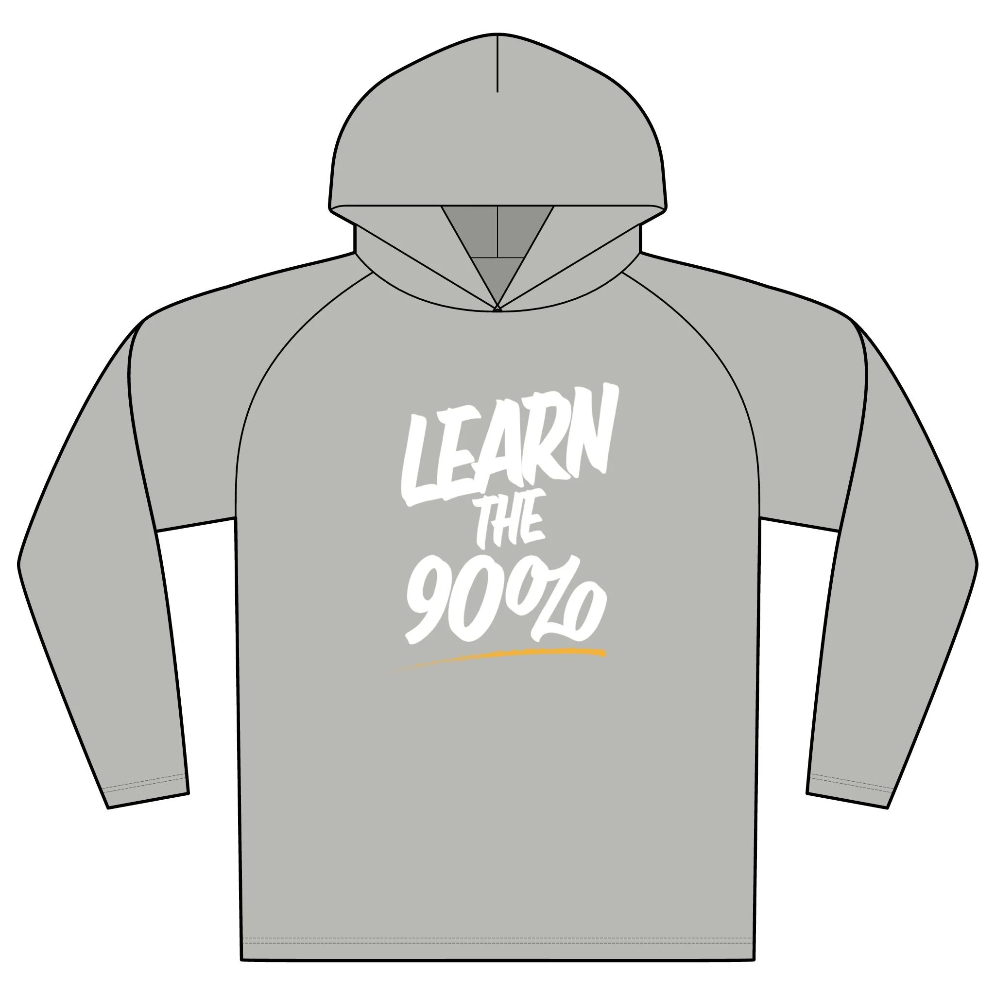 Learn the 90% Hooded Long Sleeve Tee