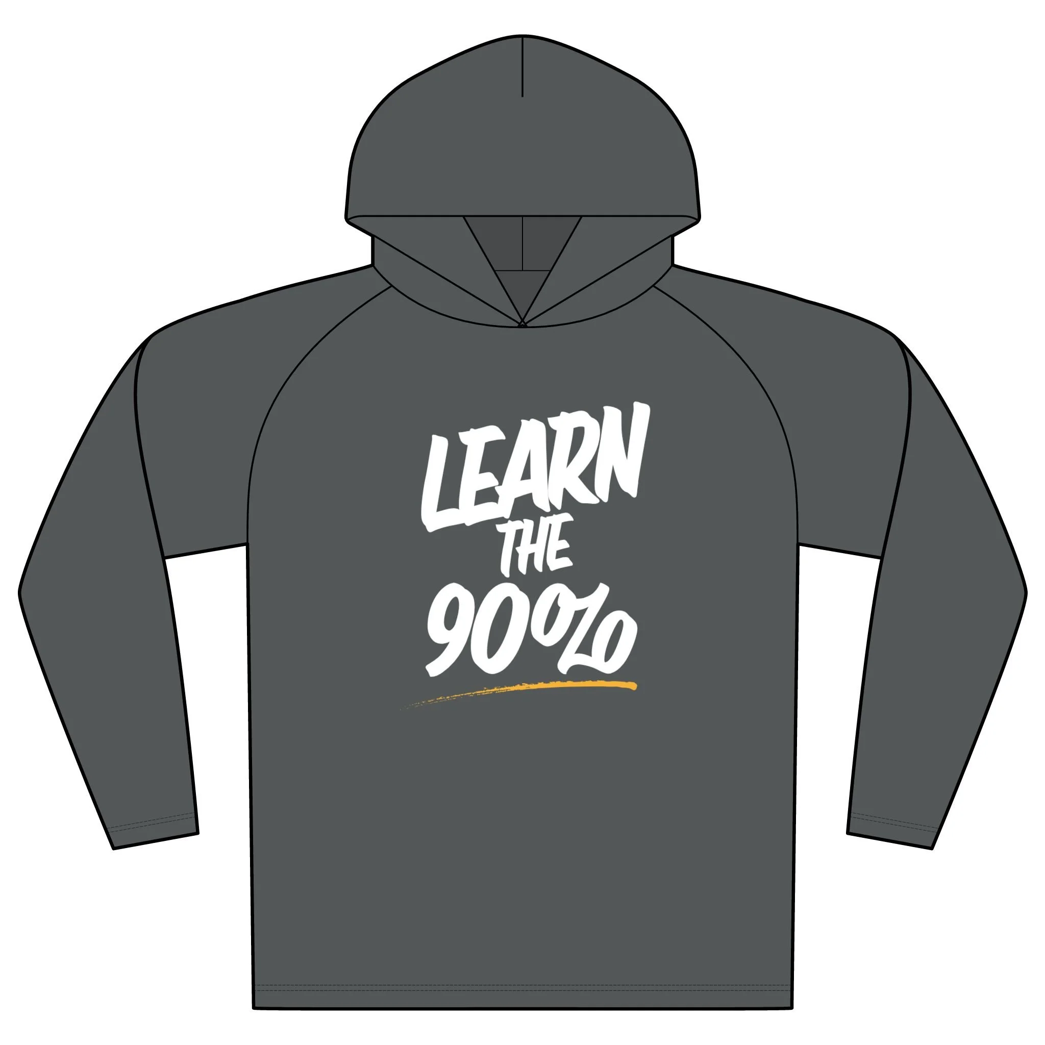 Learn the 90% Hooded Long Sleeve Tee