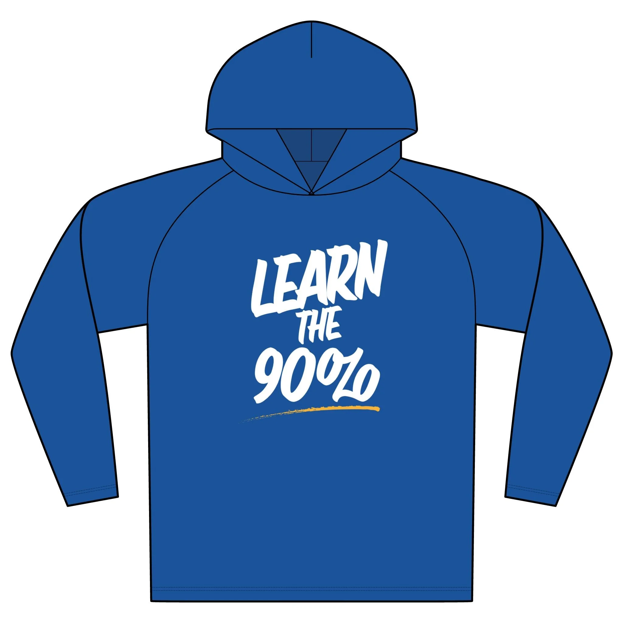 Learn the 90% Hooded Long Sleeve Tee