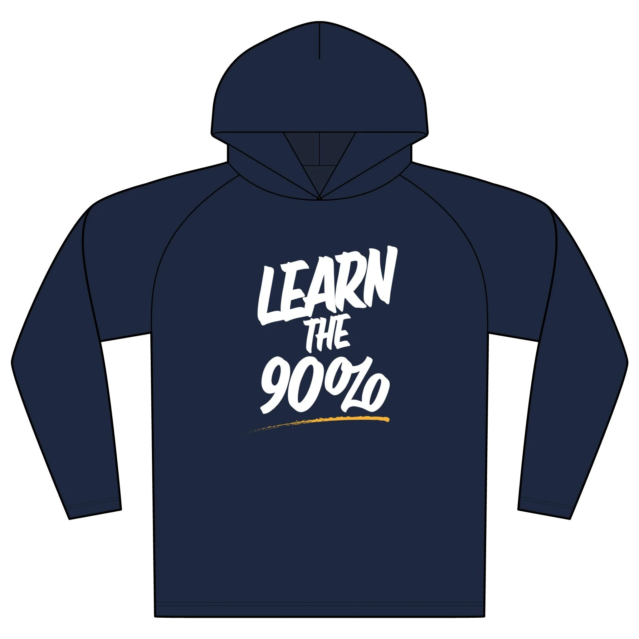 Learn the 90% Hooded Long Sleeve Tee