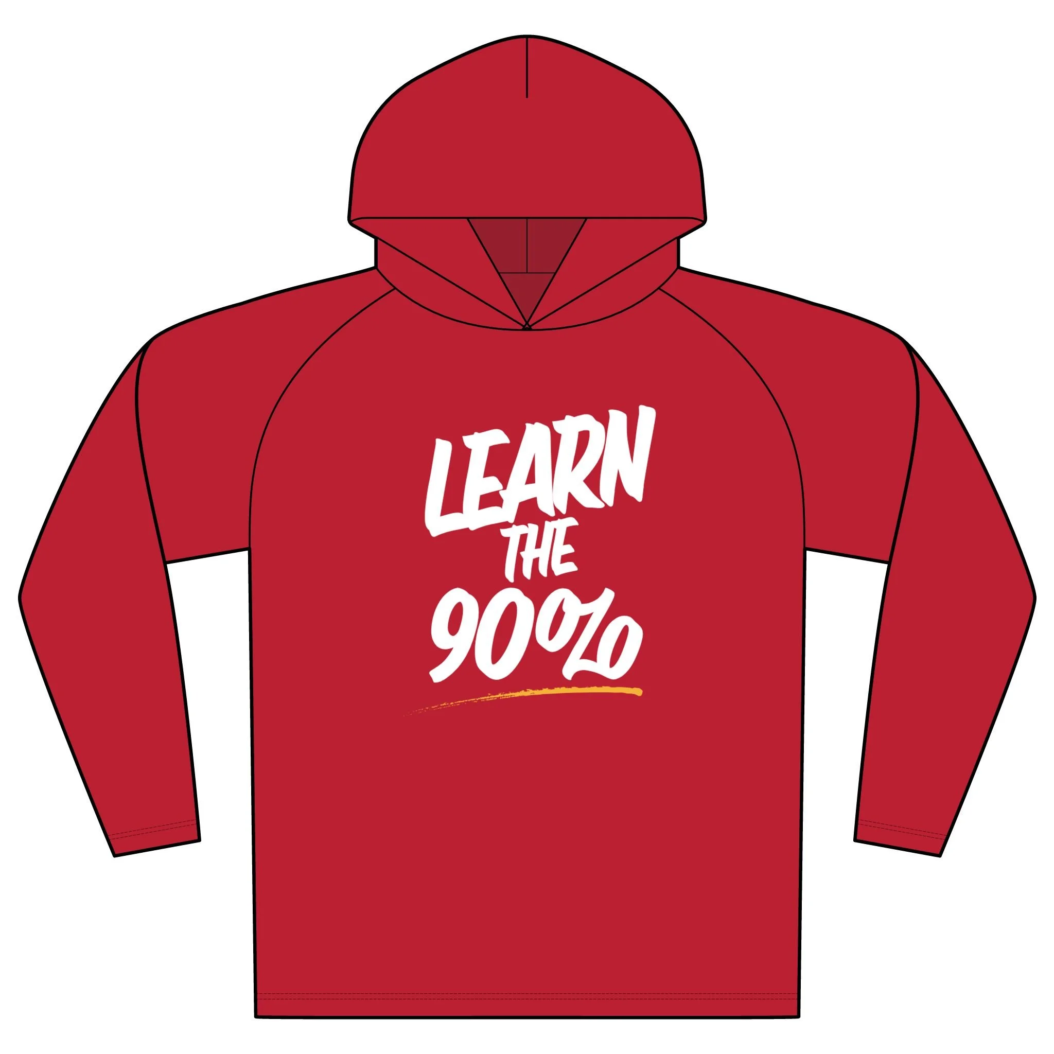 Learn the 90% Hooded Long Sleeve Tee