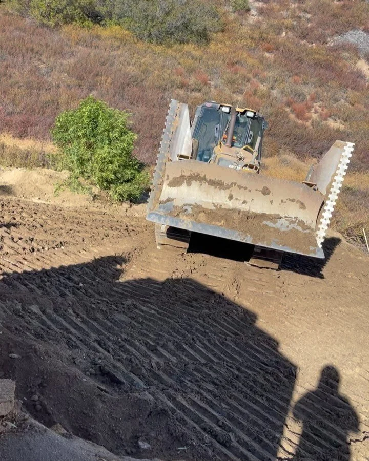 Rolling out this slope repair in La Cresta.