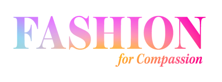 Colorful text spelling 'FASHION & COMMERCE' with a gradient rainbow effect.