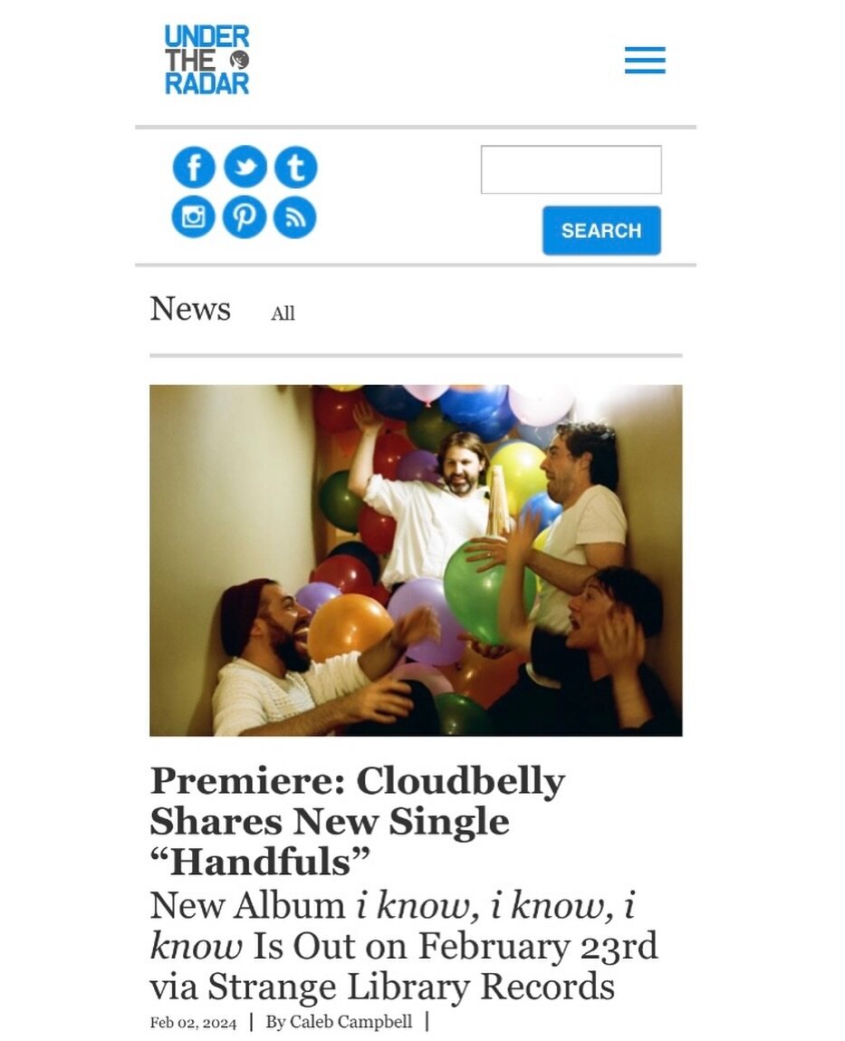 The most profuse and gargantuan of thank you&rsquo;s to @undertheradarmag for their lovely premier of #Handfuls! We&rsquo;re huge fans of their publication, and absolutely honored to be featured alongside the other wonderful artists they&rsquo;re hig