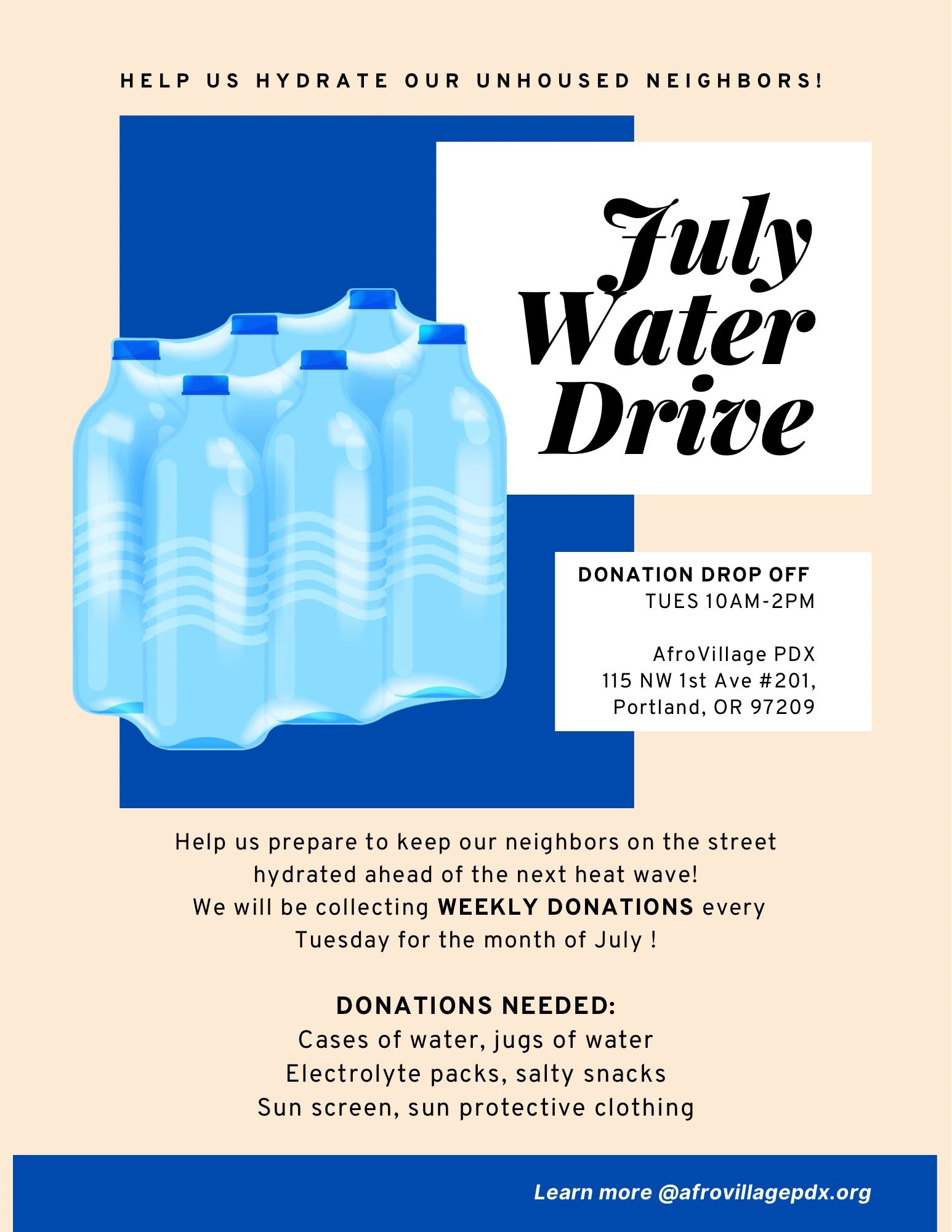 Water Bottle Donation Drop-Off (Copy) (Copy) (Copy)