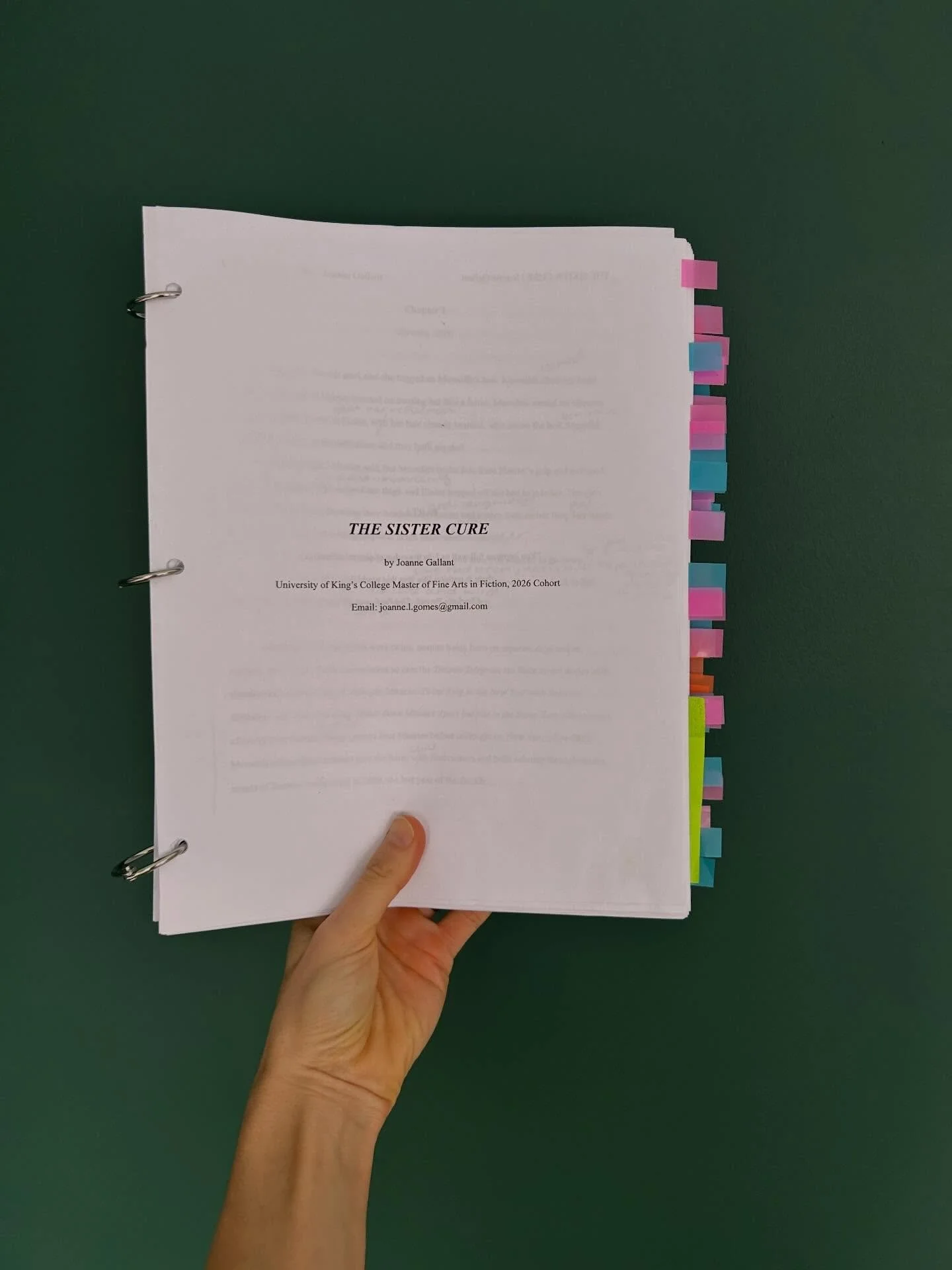 After two years in the MFA program, I&rsquo;ve completed my final assignment, attended my last class, and handed in my novel. It&rsquo;s hard to believe it&rsquo;s come to an end! 

I&rsquo;ve learned so much in the process of writing this book, and 