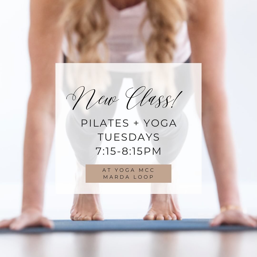 You can now find me on Tuesday evenings @yogamcc  in Marda Loop - I love this space so much, and the community is so warm and welcoming!
&zwnj;
Yoga + Pilates
7:15-8:15 pm
&zwnj;
Combining the dynamic movements of Pilates with the longer held posture