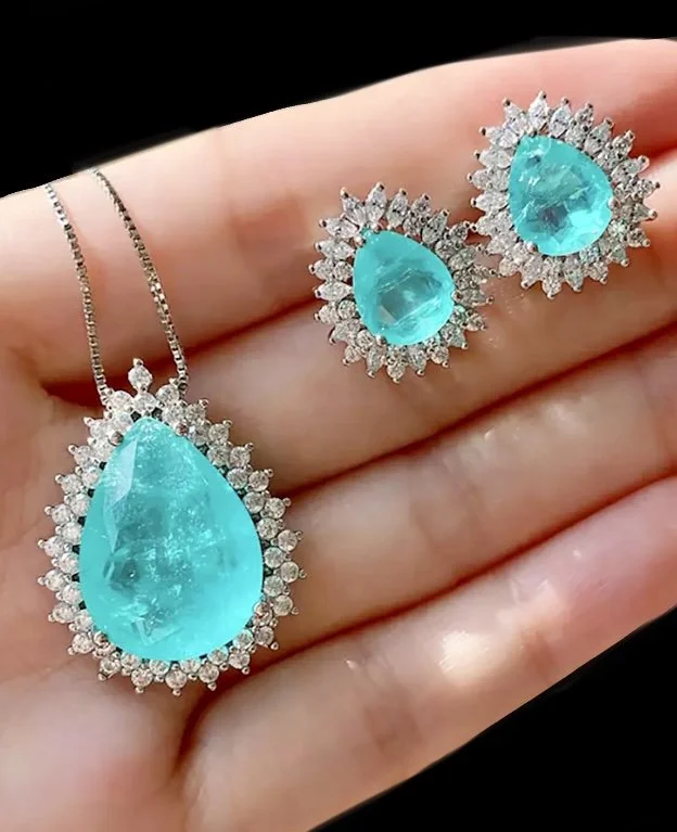 Water Drop Paraiba Necklace