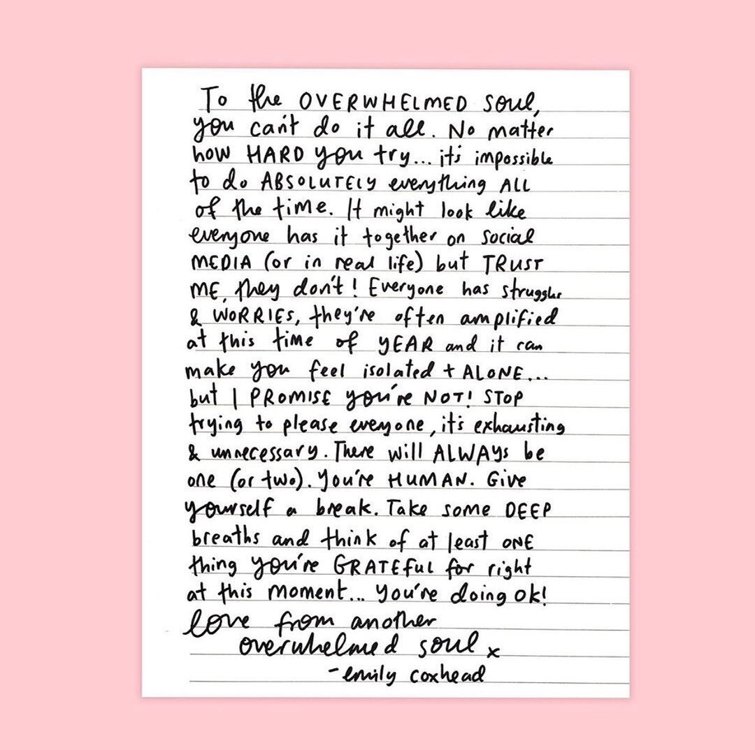 I absolutely love this post by @emilycoxhead and it feels especially relevant today. Of course I hope you're all doing so well, but if you're not, I hope you know that it's okay to not be okay.