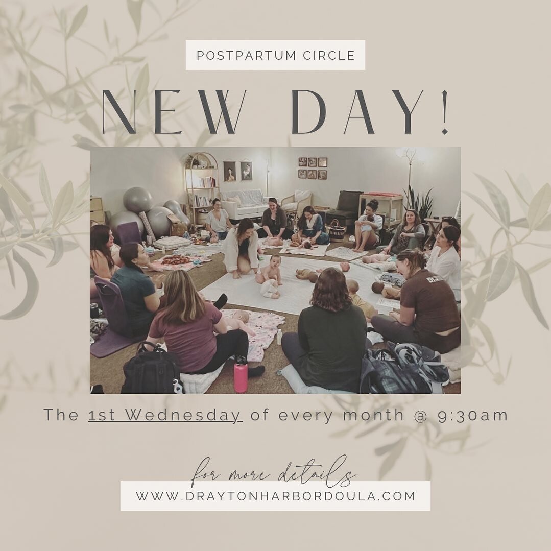 Postpartum Circle  is held the FIRST WEDNESDAY of the month from 9:30-11:00am.

A monthly group for folks in the first year postpartum. Join us solo or with baby in your arms. If you have other young kiddos that need to tag along, they are more than 