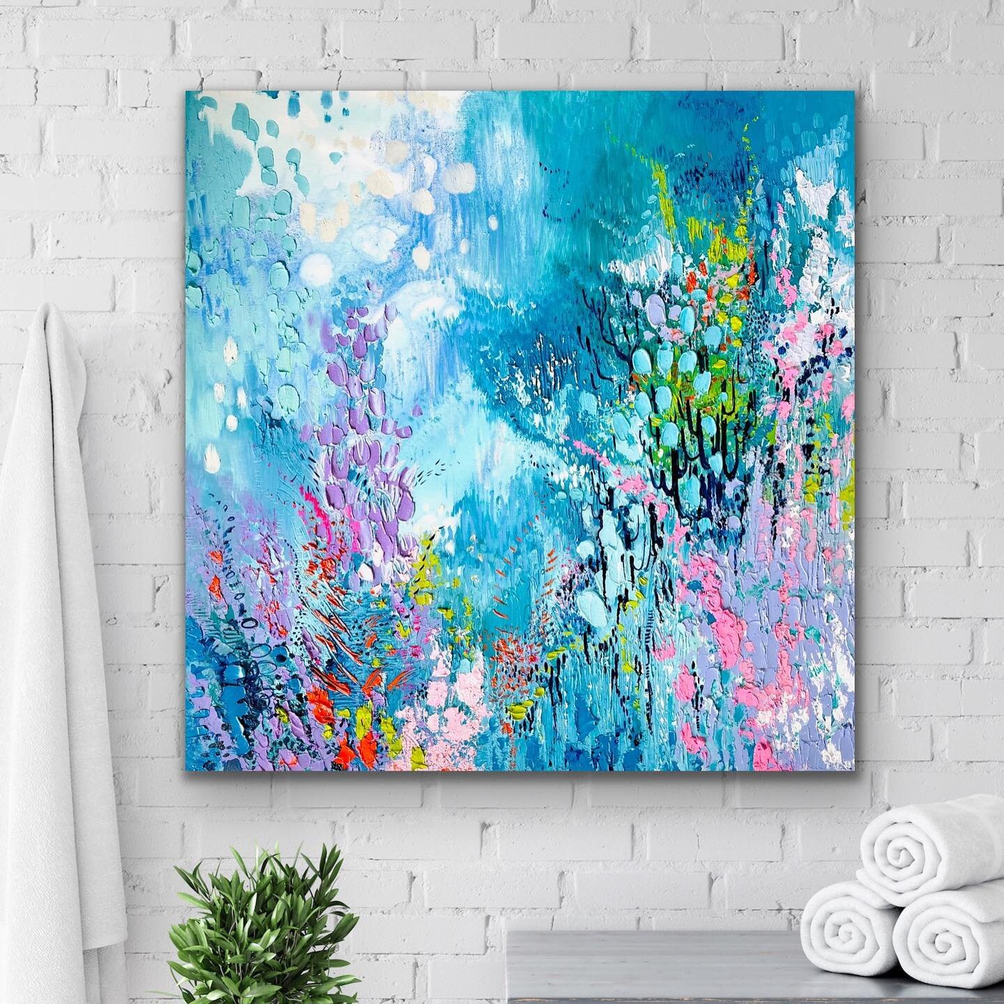 Popping bubbles 
48x48
Oil on gallery wrapped canvas 

#impastopainting #underthesea #meditativeart #meditativepainting #calmcolors #calmdecor #decorinspo #decorart #artforthehome #artforthesoul #artforthesoul❤️ #impastooilart #impastooillpainting #i