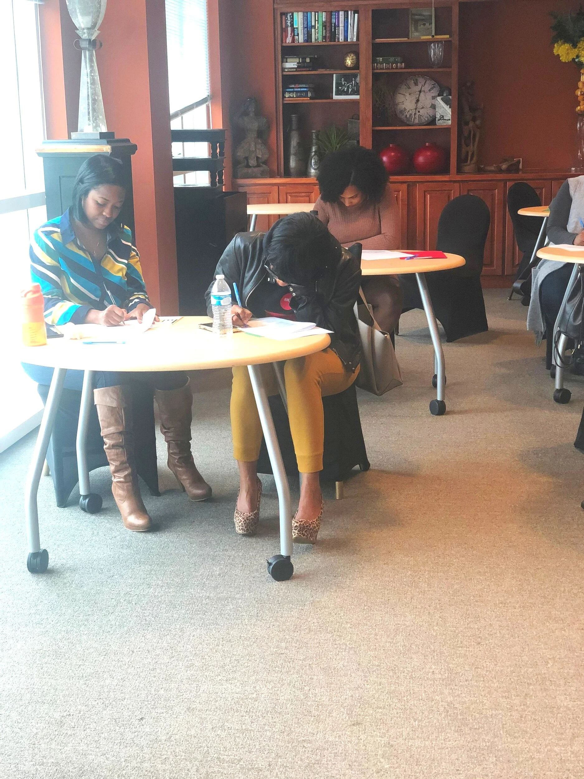 Attendees of the 'Courageously Confident" Workshop lead by J Tiffany