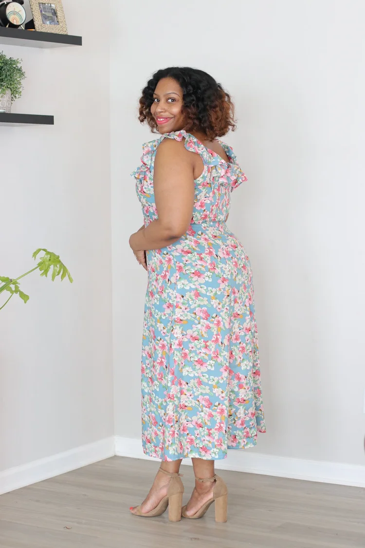 sew midi dress Rianne V-neck Midi Dress Sewing Pattern: Beginner Friendly (PDF Pattern)