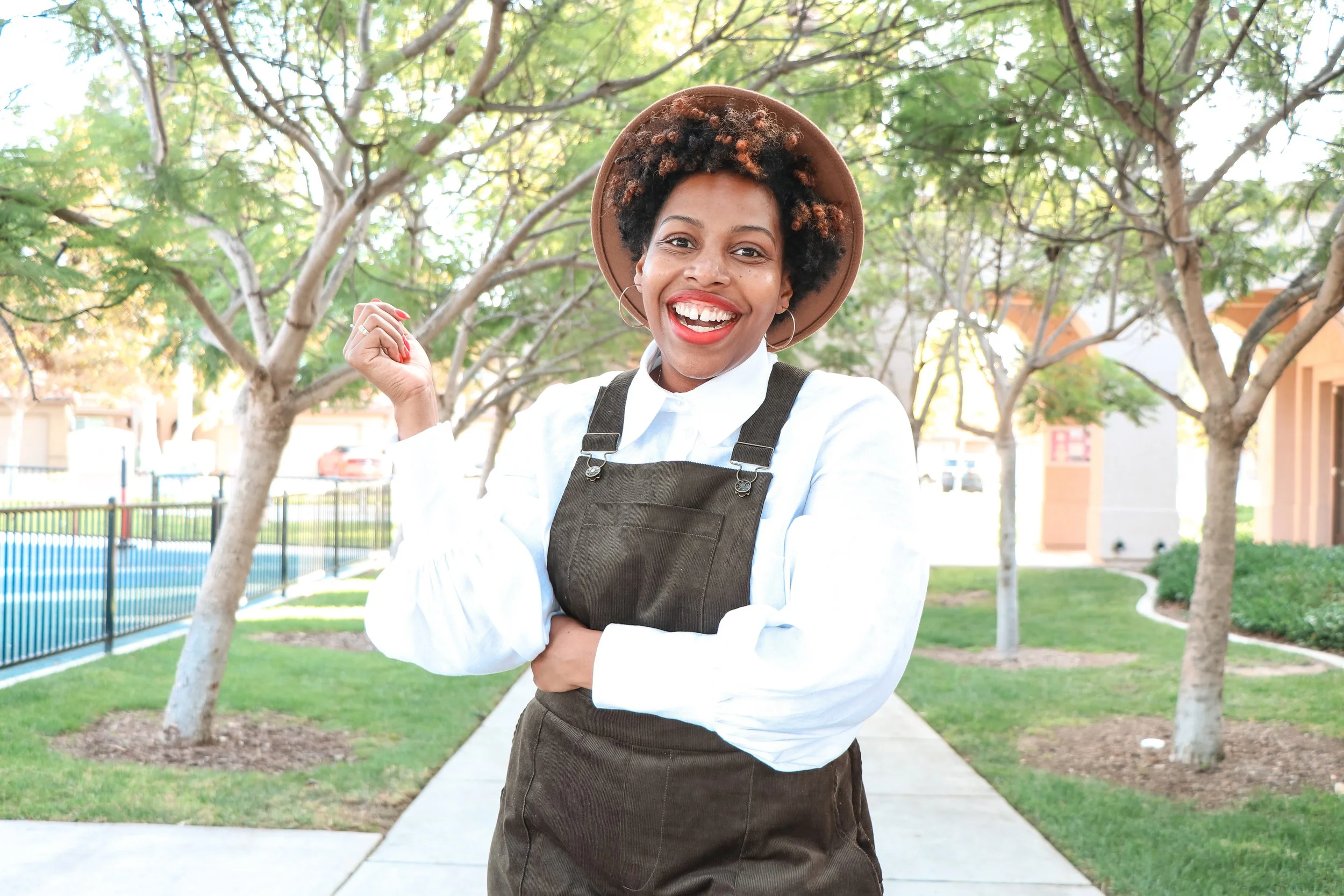 dark fern green corduroy overalls: sew it academy course