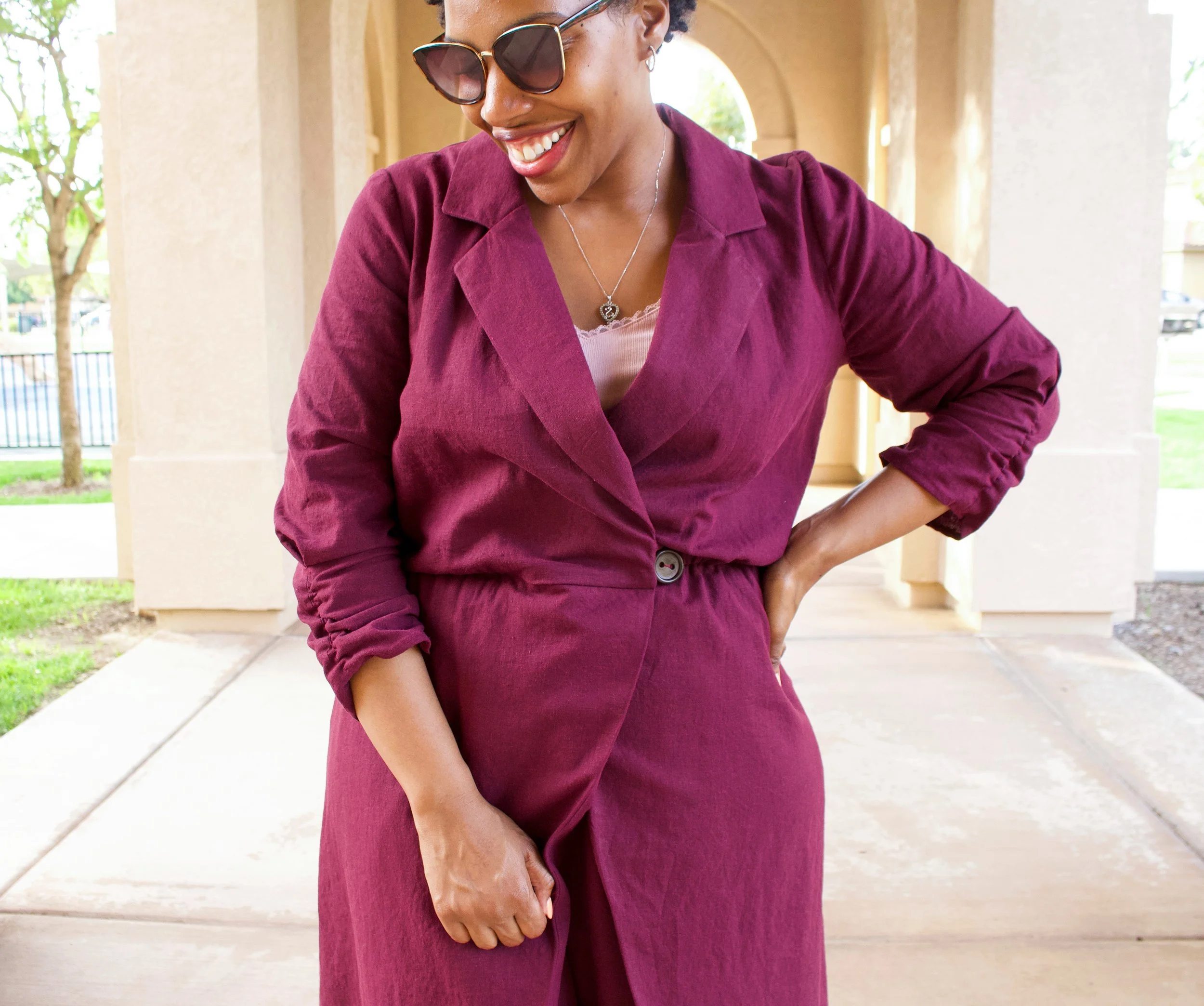 linen duster pant set: simplicity 8985