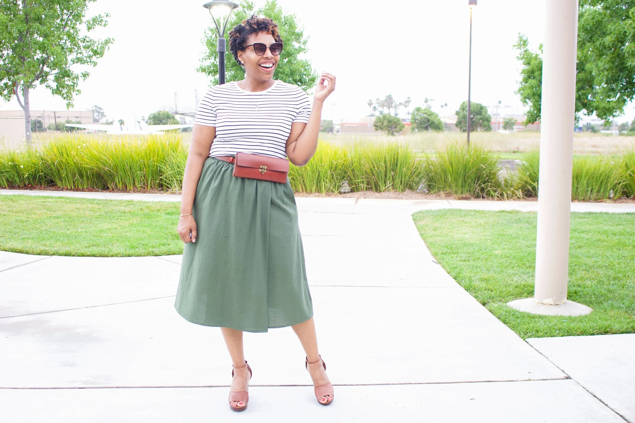 olive gathered skirt: mccalls 7960 view b