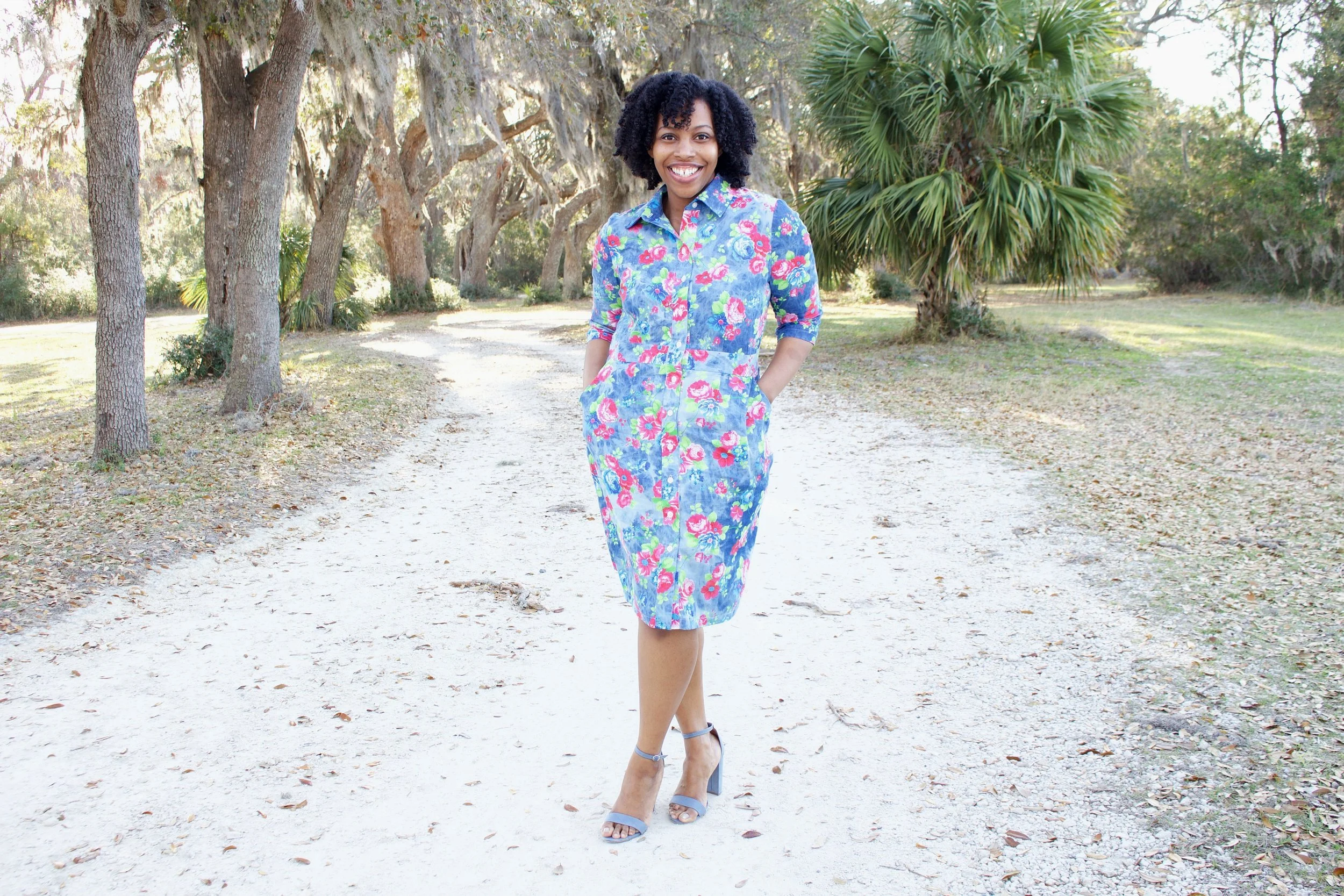 Floral Denim Shirtdress: McCalls 6696