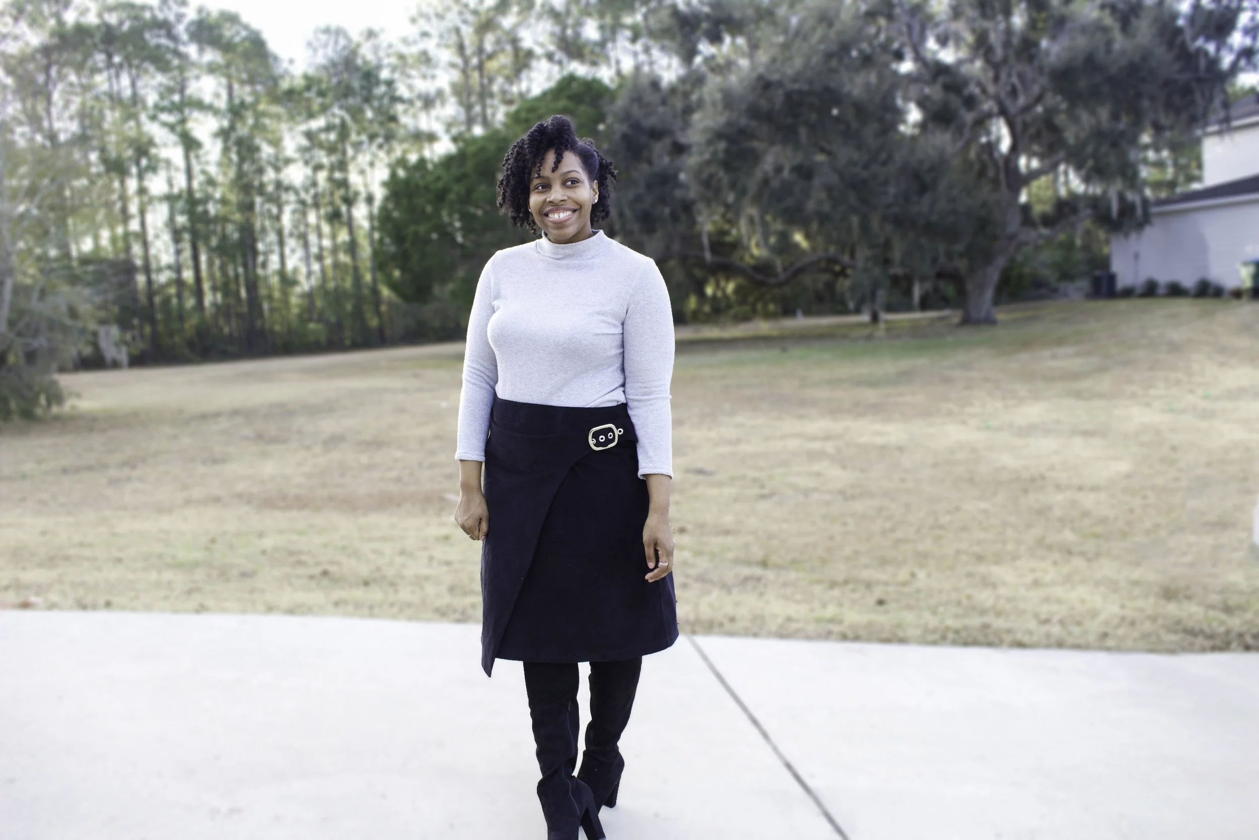 Black Corduroy Wrap Skirt : Simplicity 8459