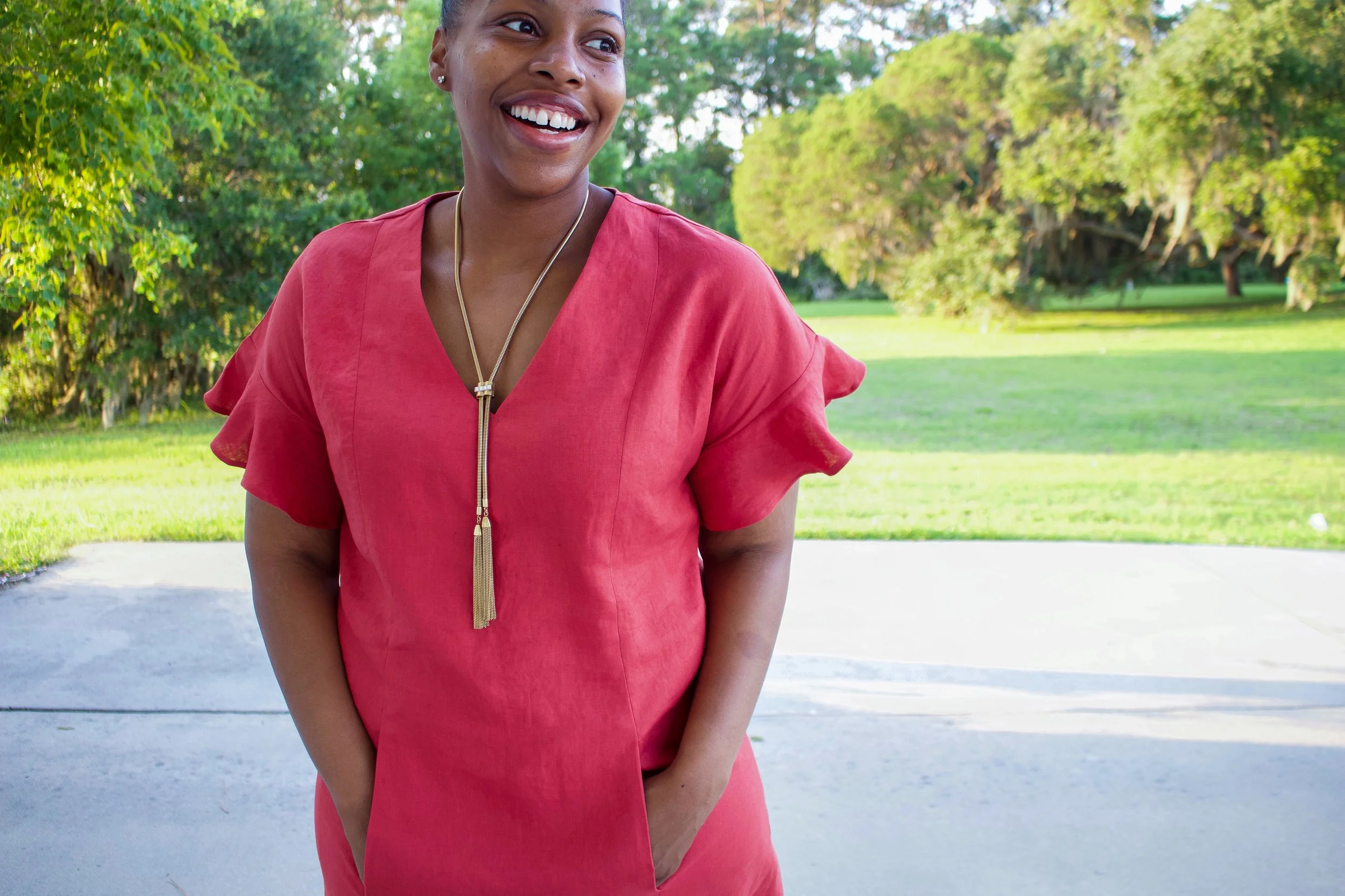 Ruffle Sleeve Linen Dress: McCalls 7712