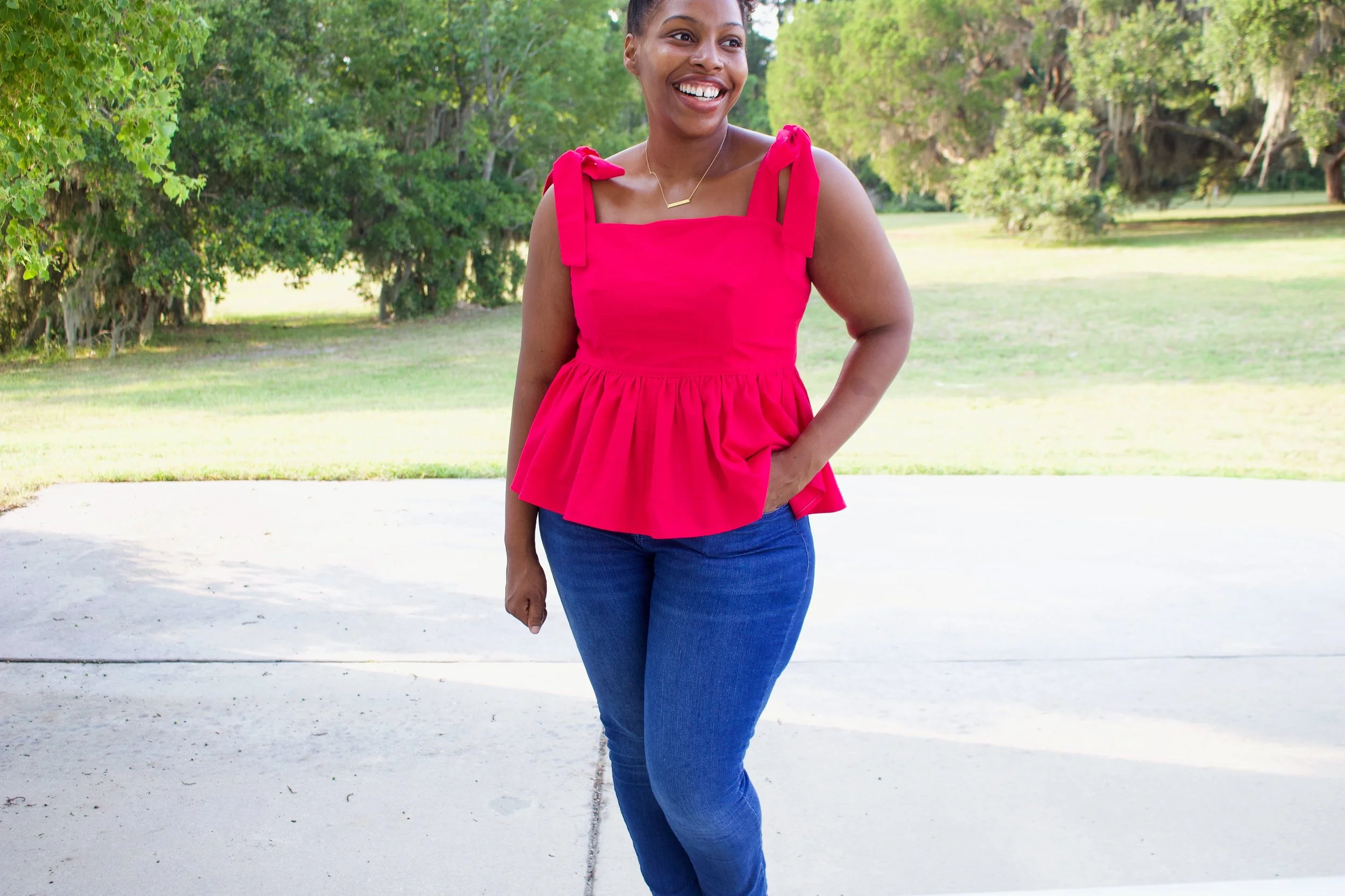 Ruffle Tie Top: McCalls 7626 &amp; 7778